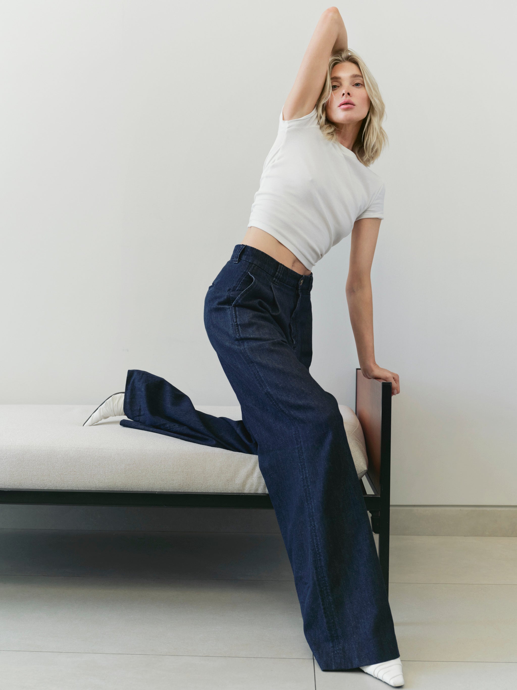 Hepburn Wide Leg High Rise Pleated 32