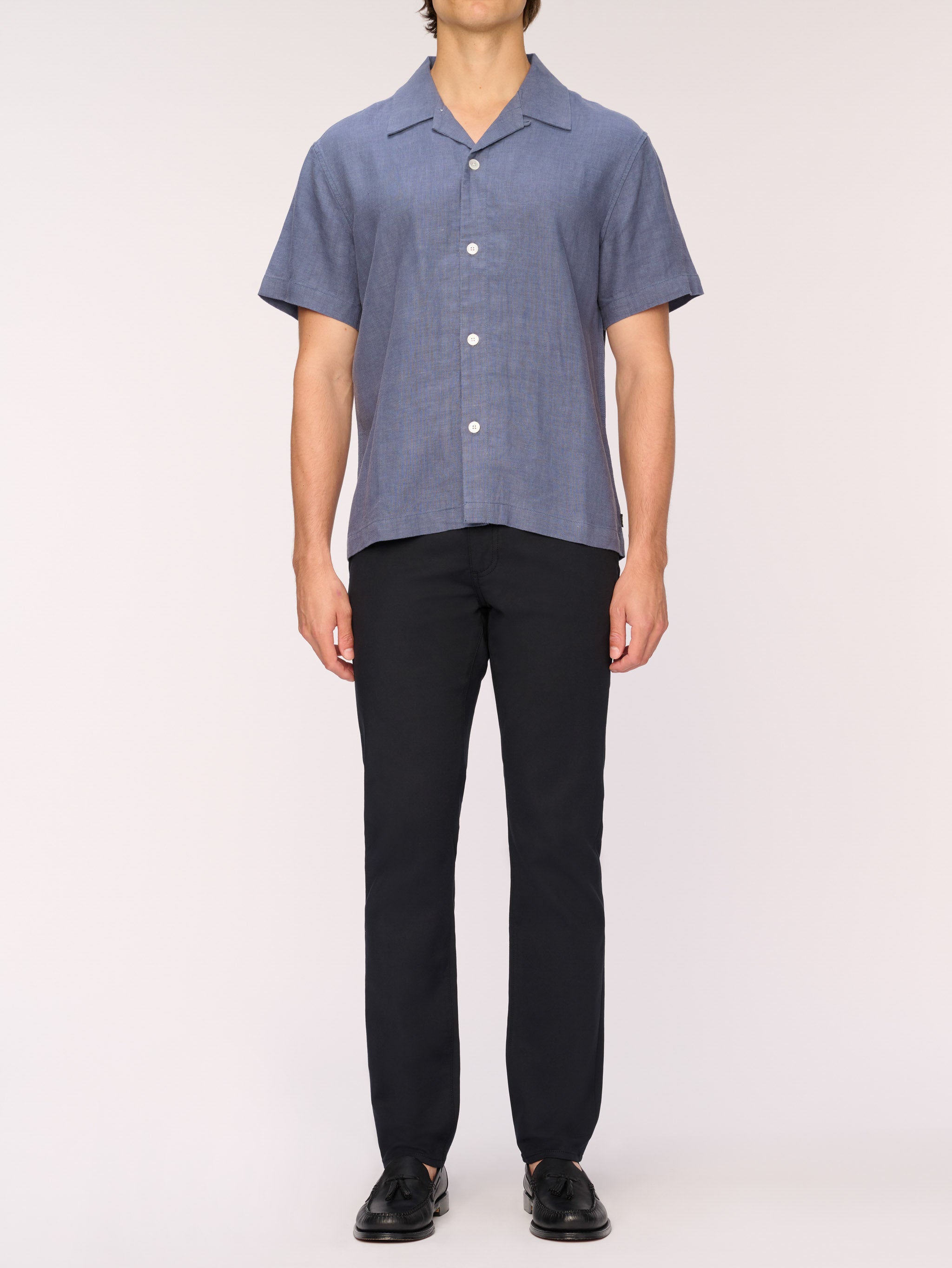Hugh Shirt | Slate Blue Linen
