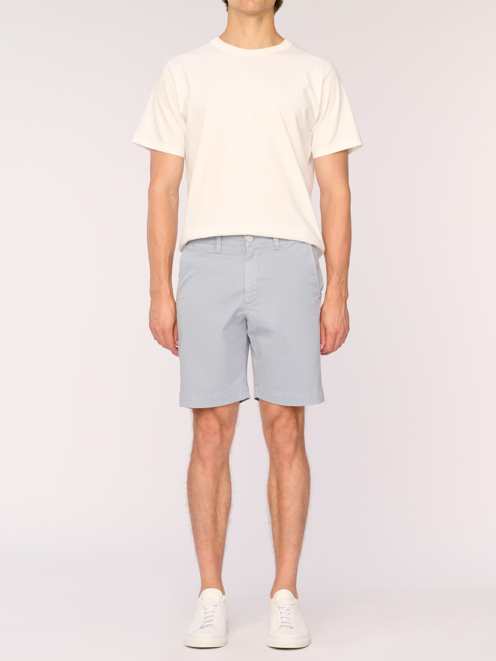 Men's Light Blue Twill Shorts