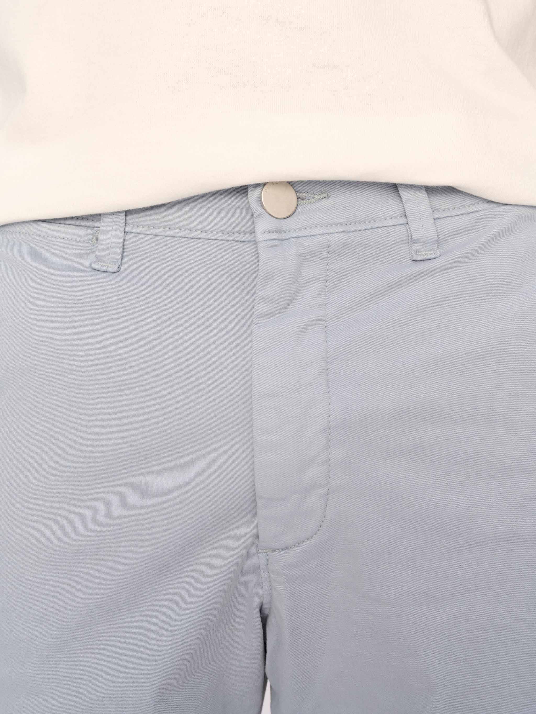 Men's Light Blue Twill Shorts
