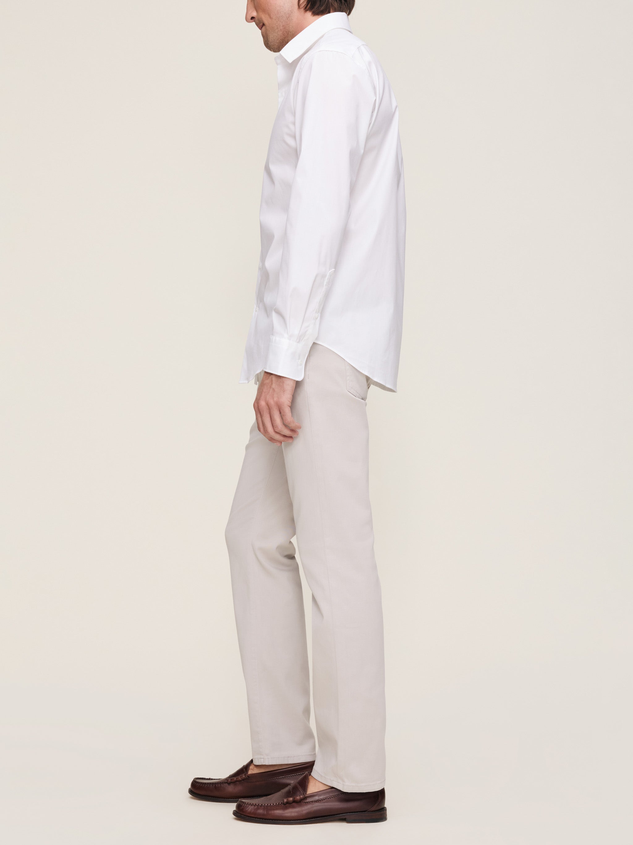 Russell Slim Straight Pants | Light Grey