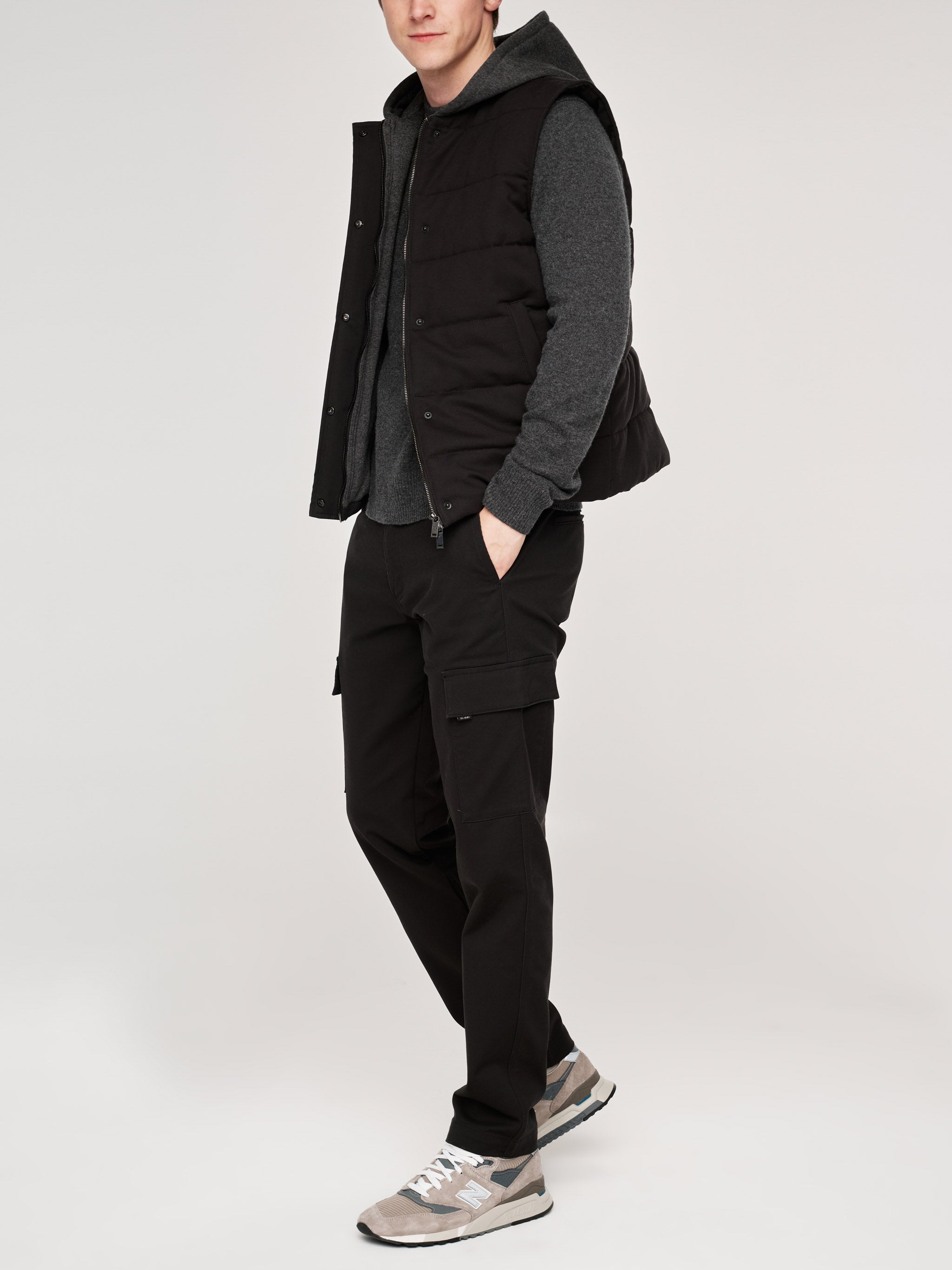 Hooded Vest | Black Onyx