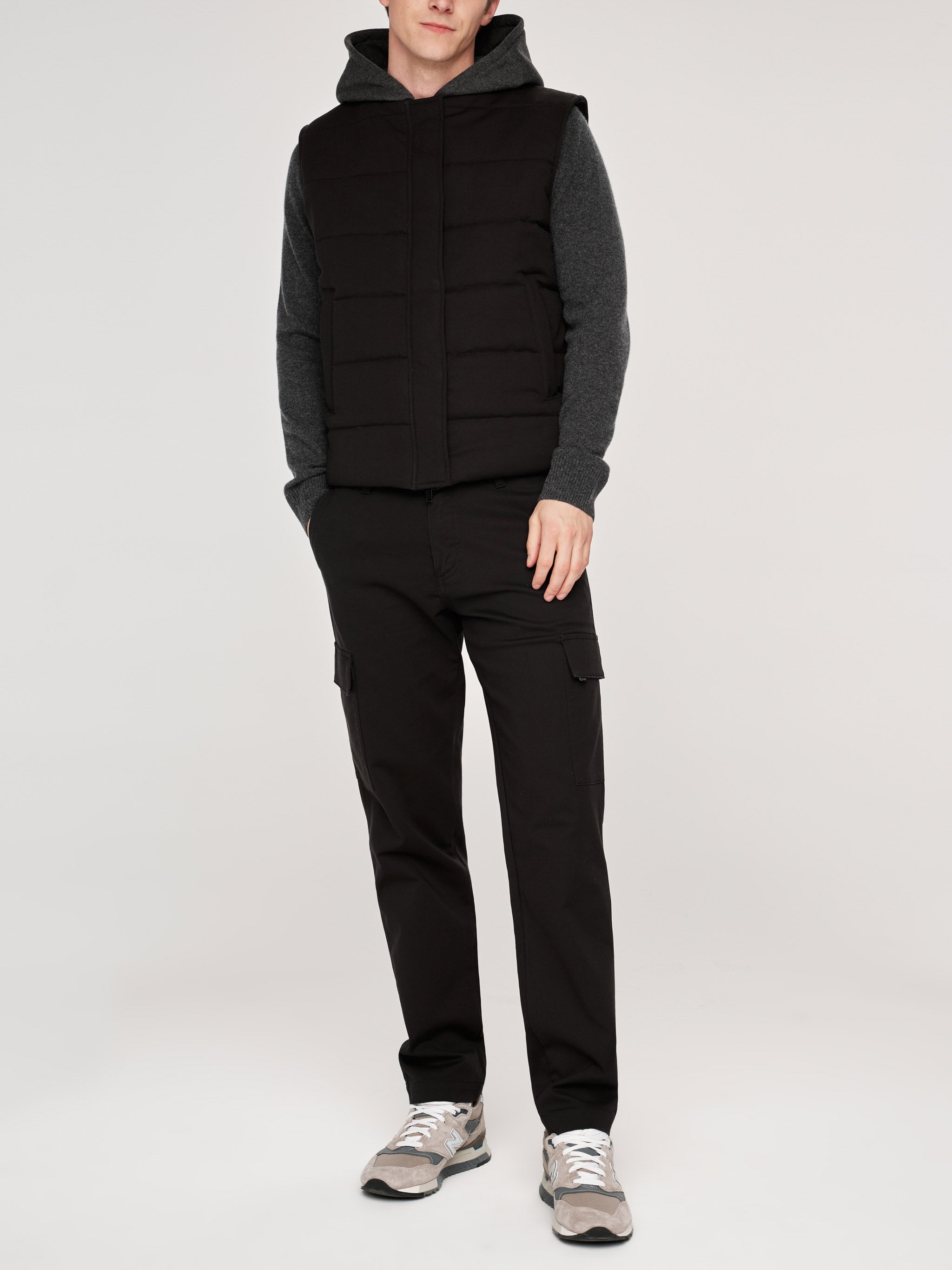 Hooded Vest | Black Onyx