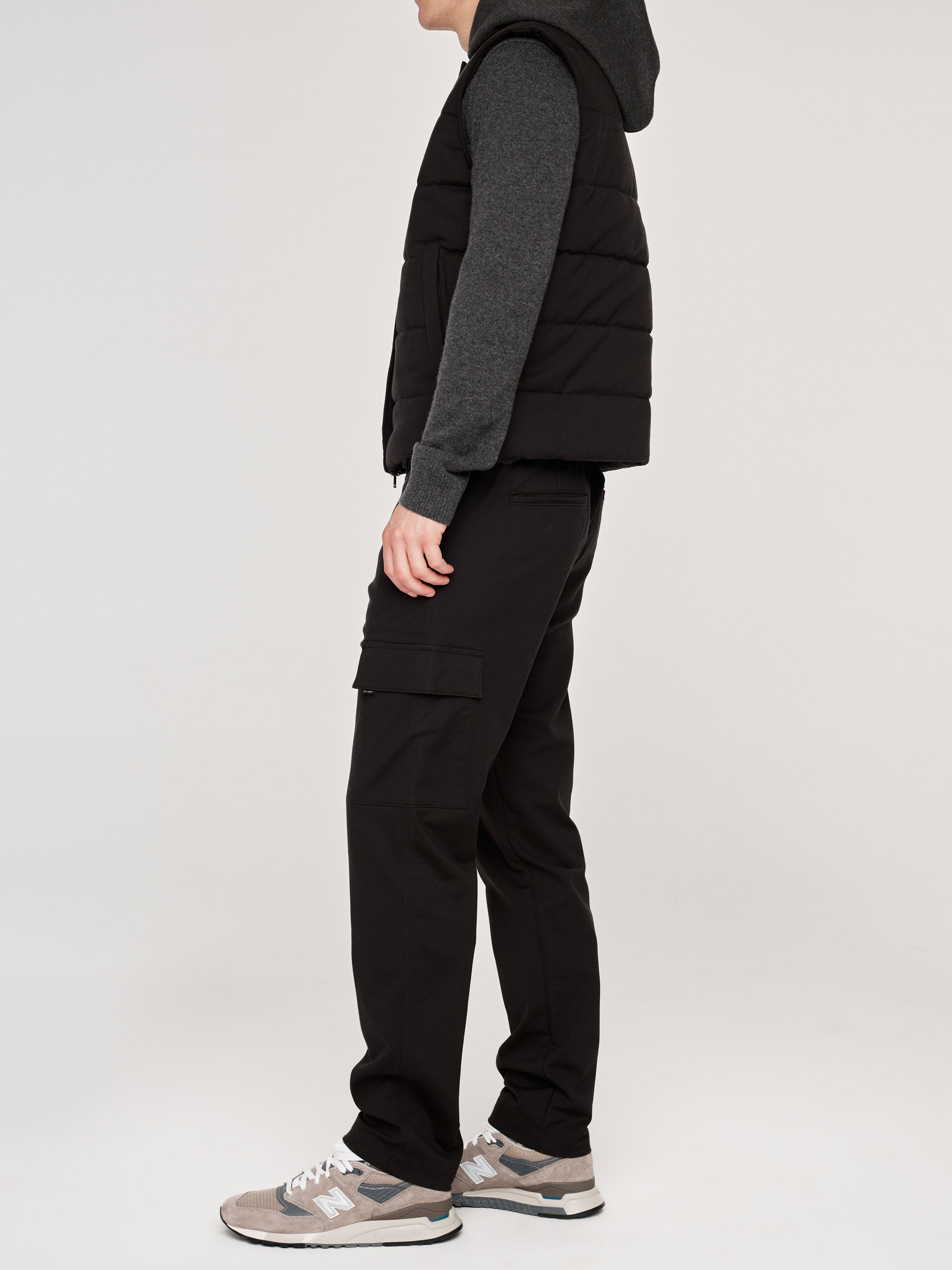 Hooded Vest | Black Onyx