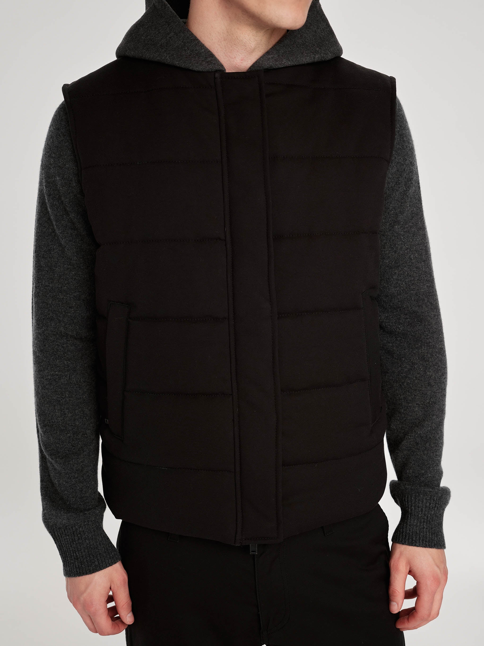 Hooded Vest | Black Onyx