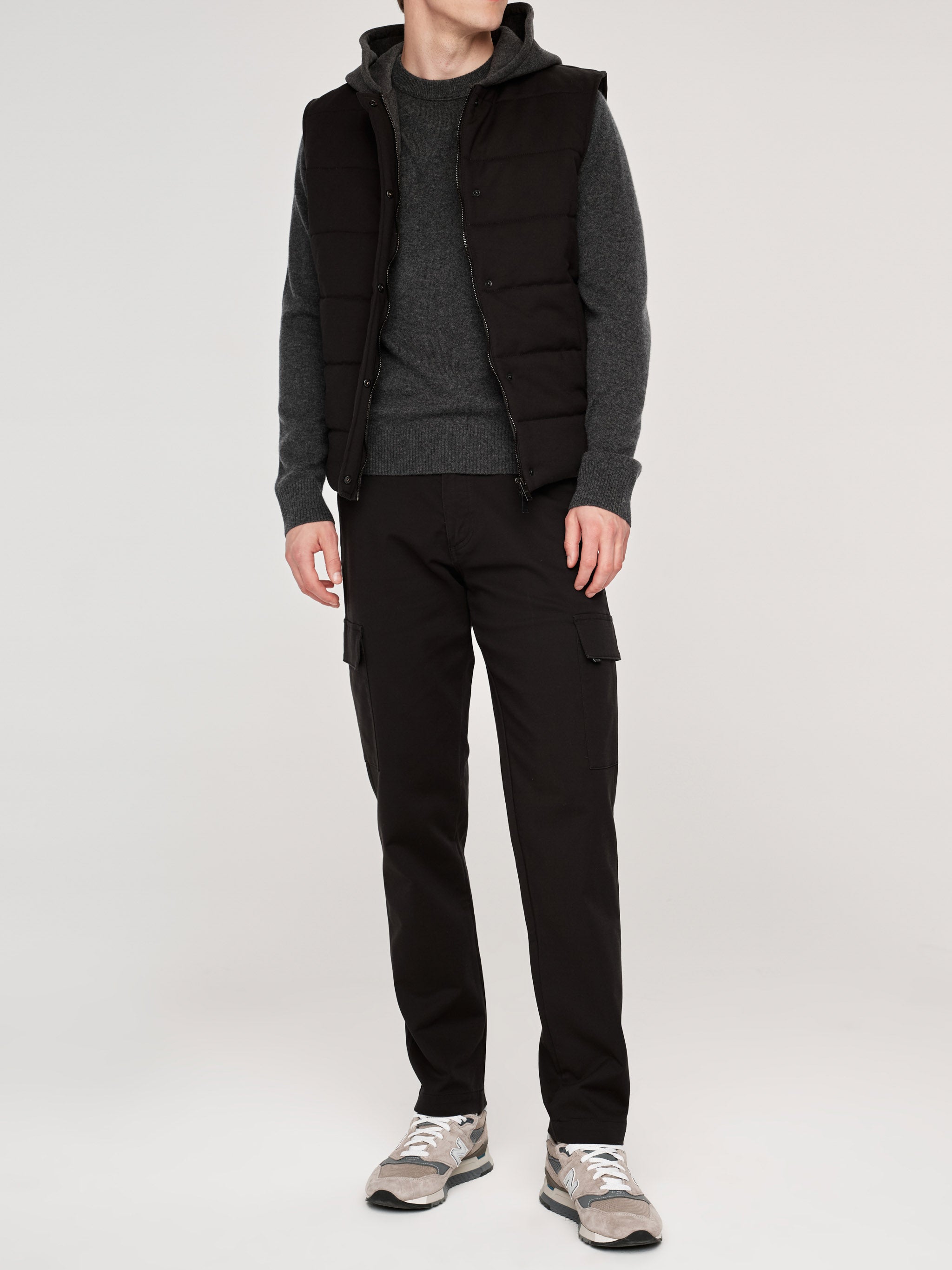 Hooded Vest | Black Onyx