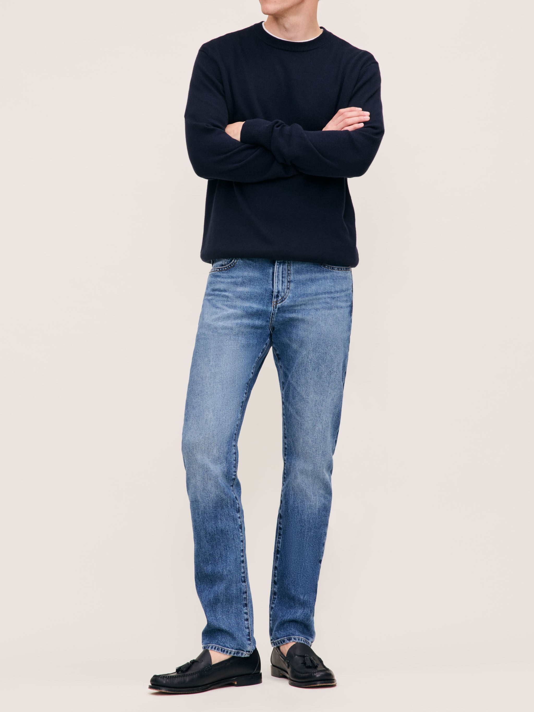 Men's Slim Straight Blue Jeans