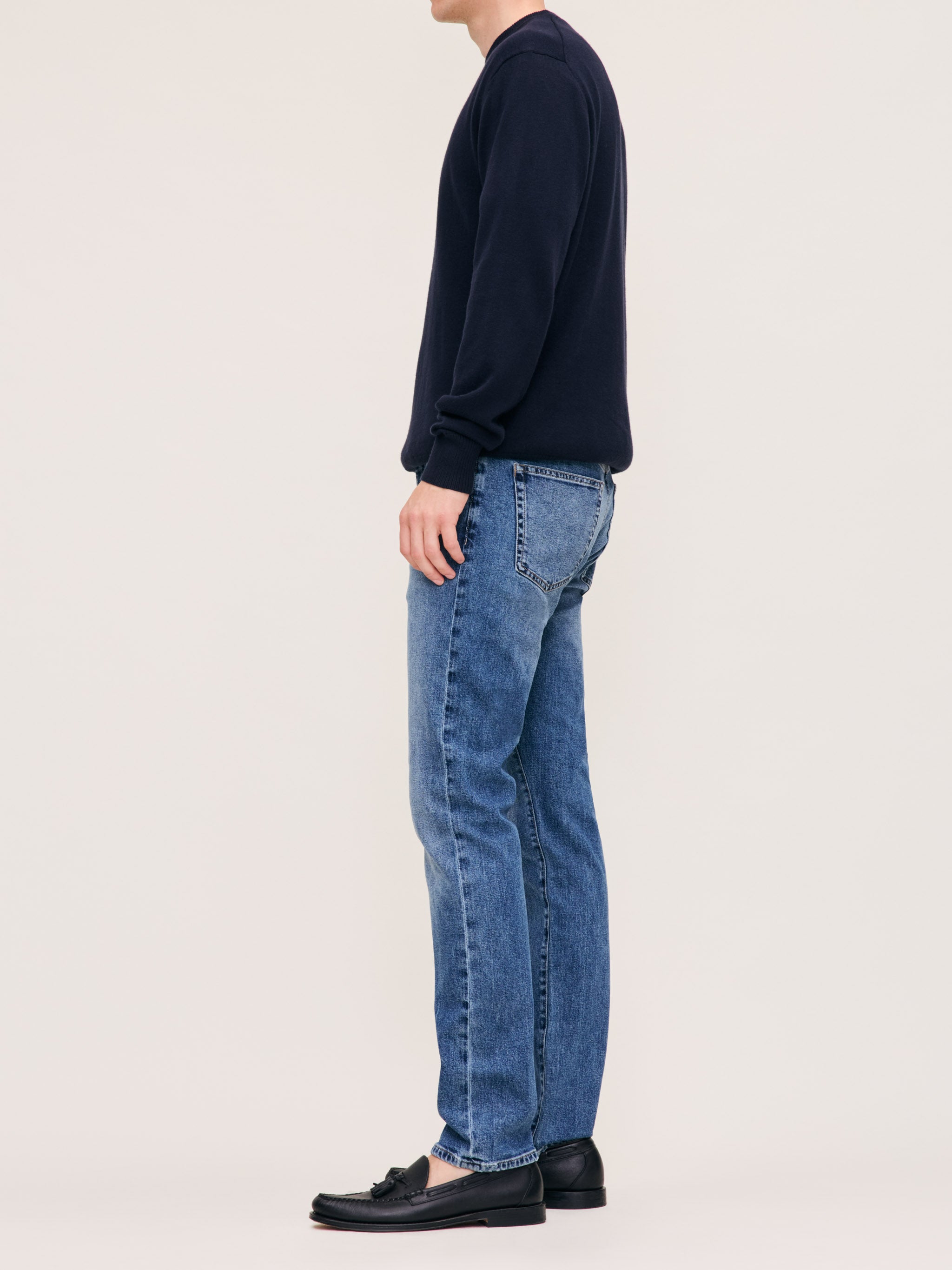 Men's Slim Straight Blue Jeans