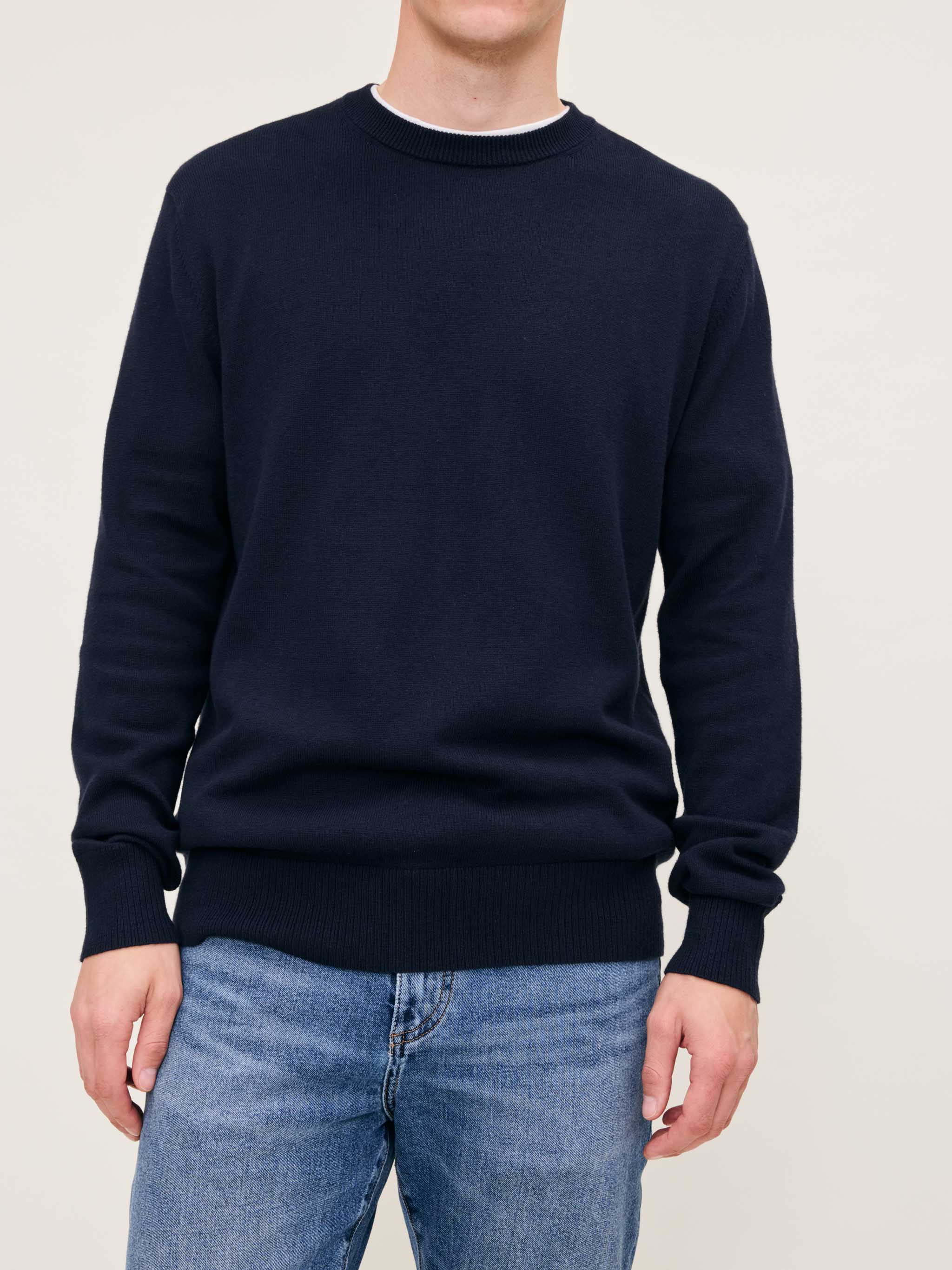 Men's Navy Blue Crewneck Sweater