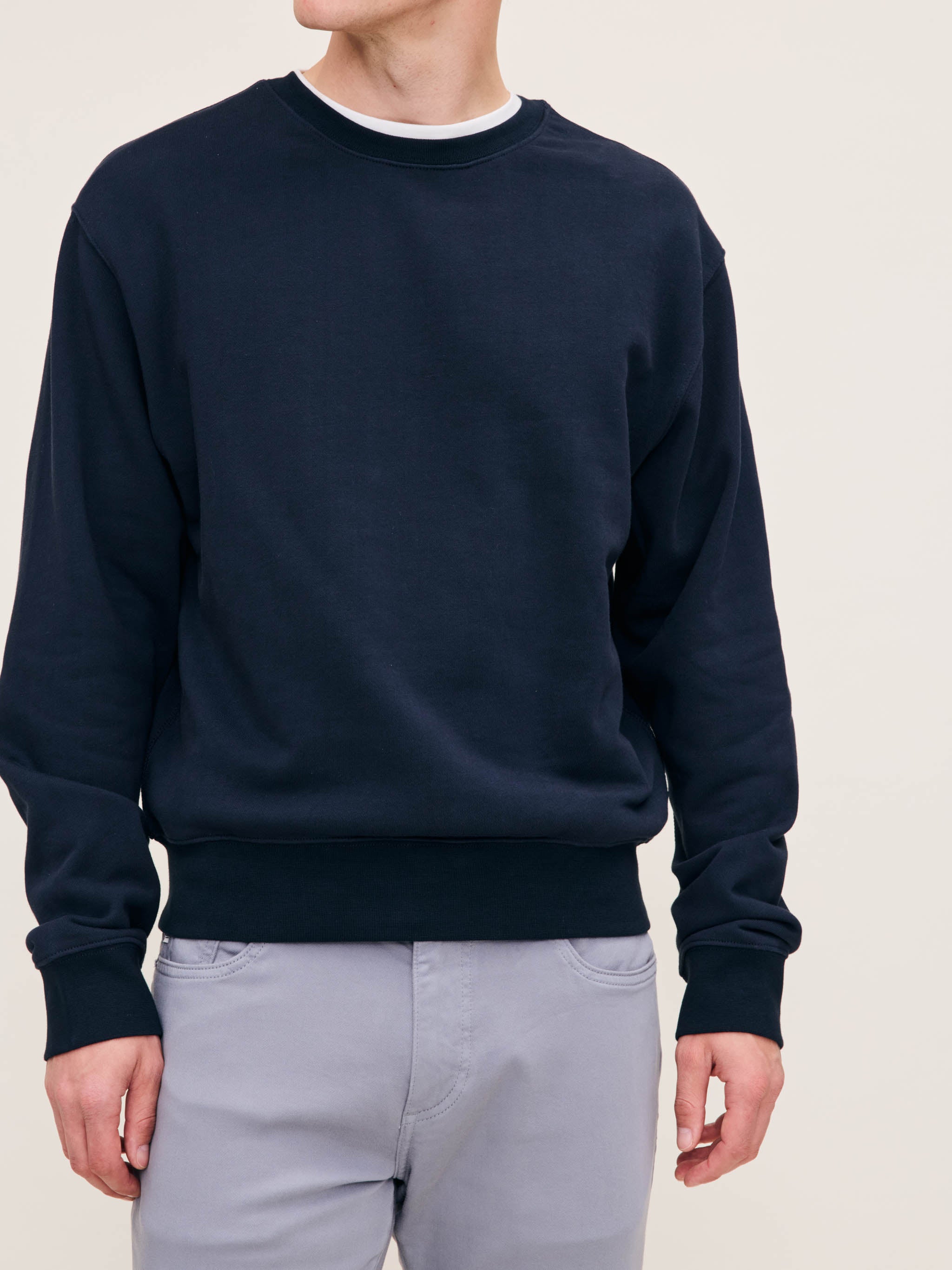Men's Navy Blue Crewneck Sweatshirt
