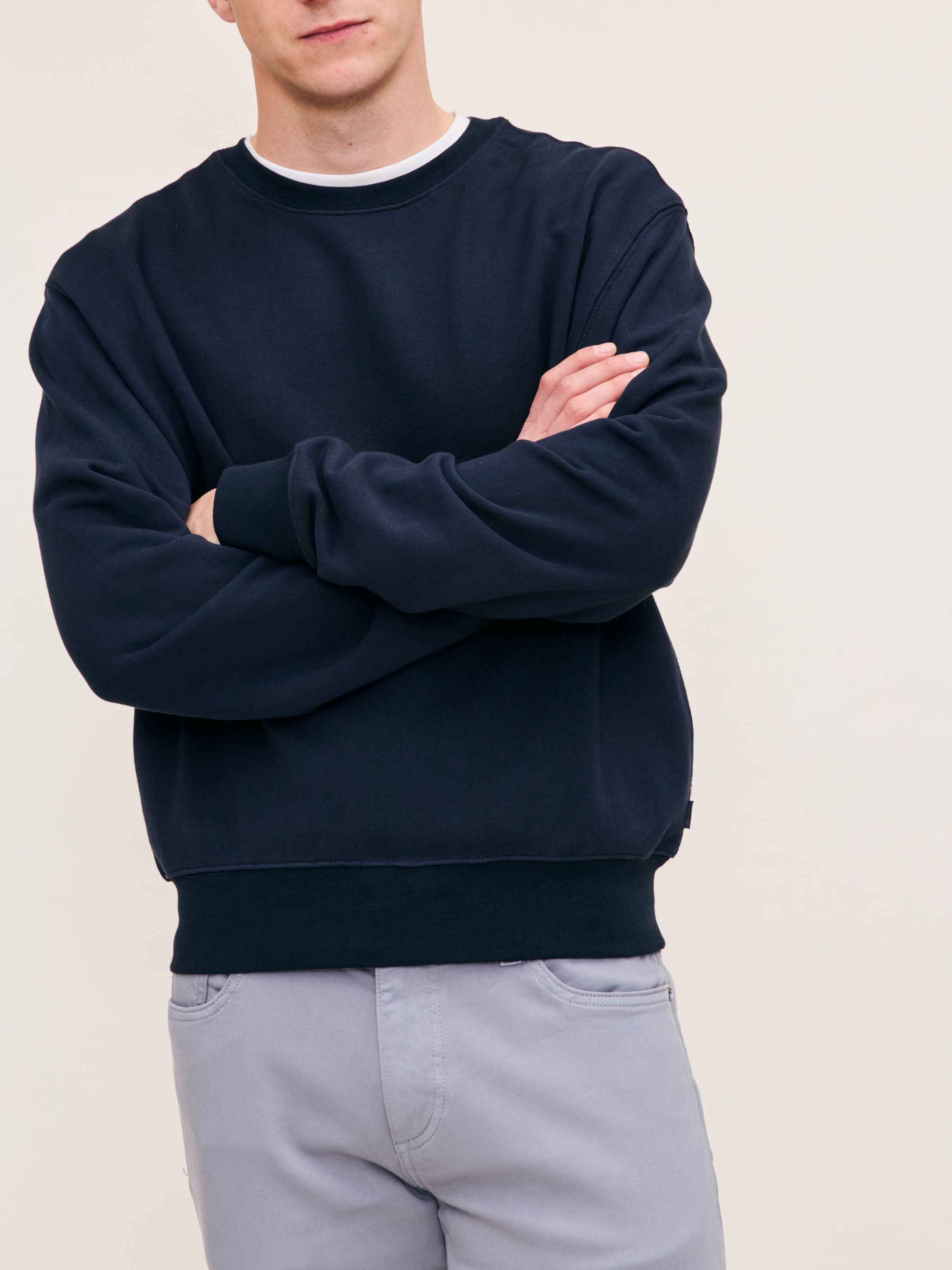 Men's Navy Blue Crewneck Sweatshirt