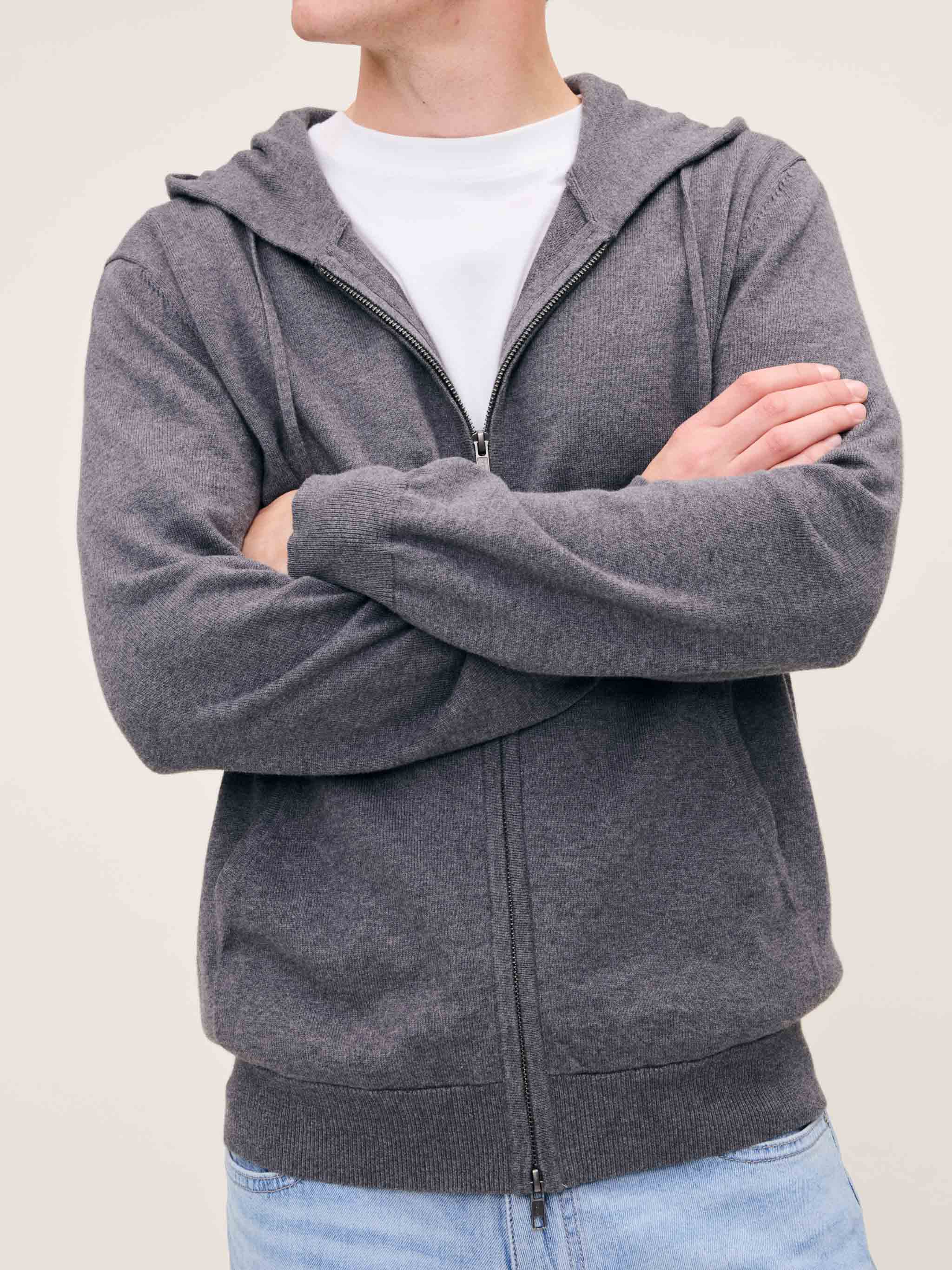 Zip-Up Hoodie | Charcoal Grey