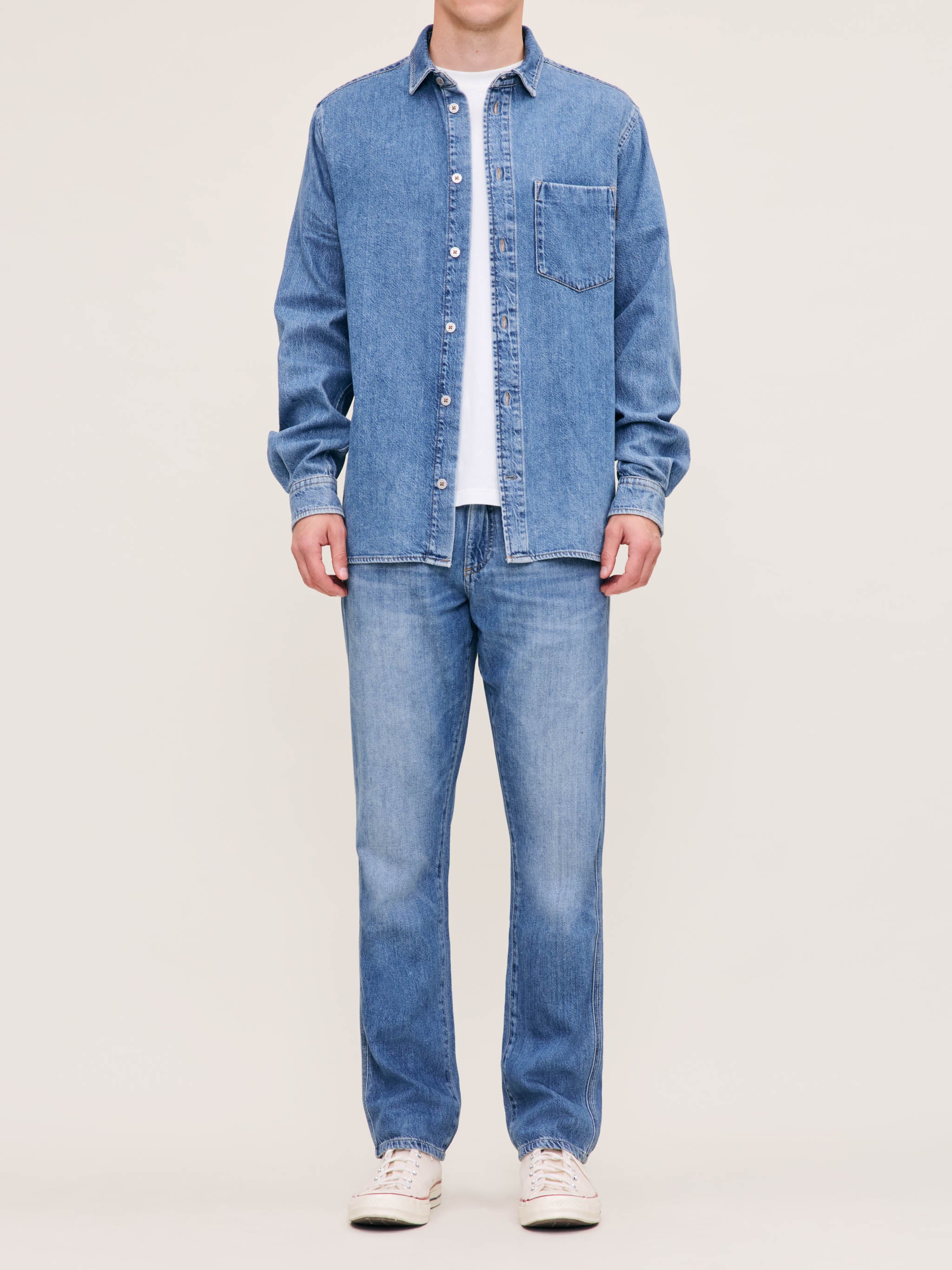 Men's Blue Denim Shirt Jacket