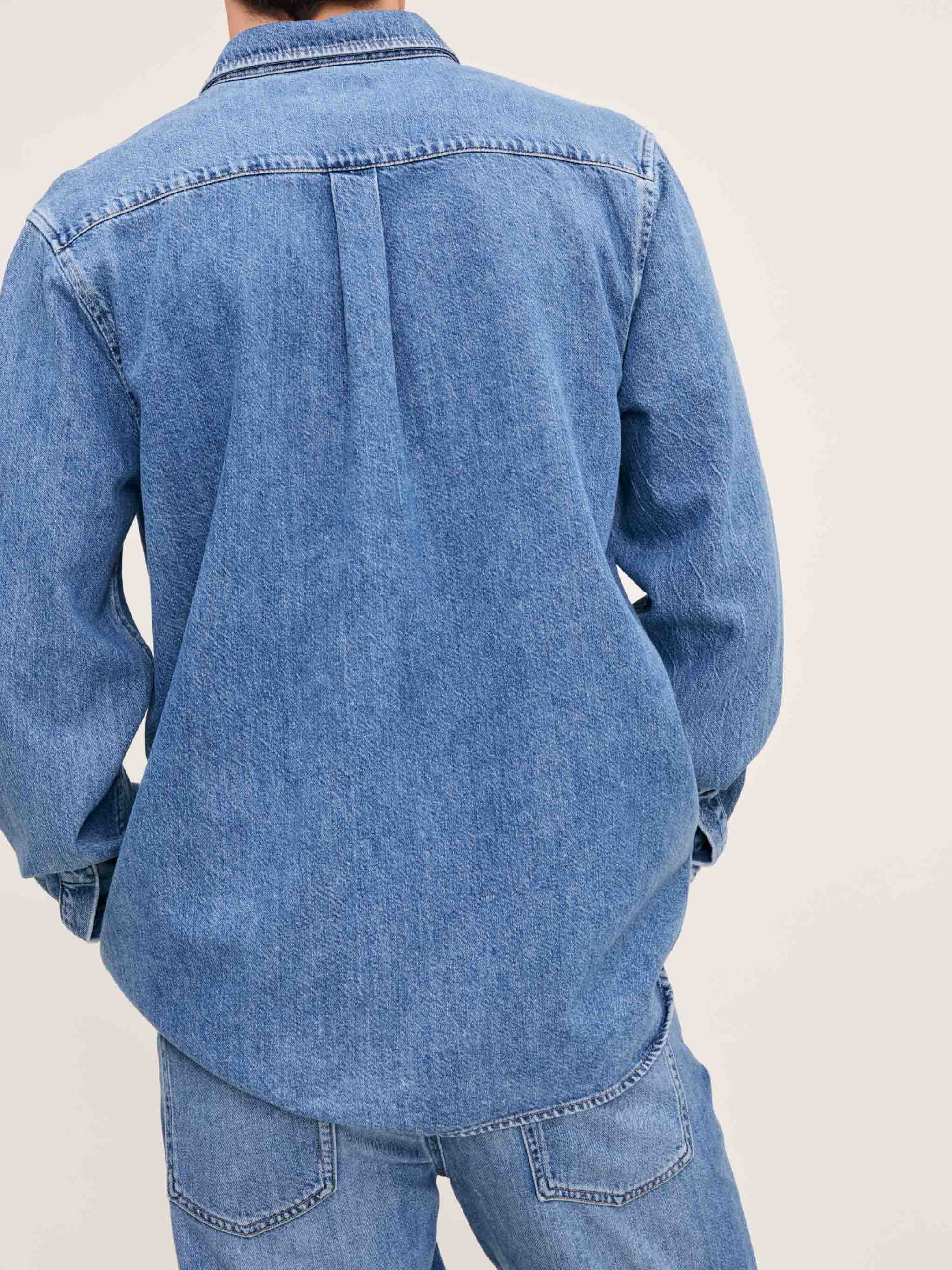Men's Blue Denim Shirt Jacket