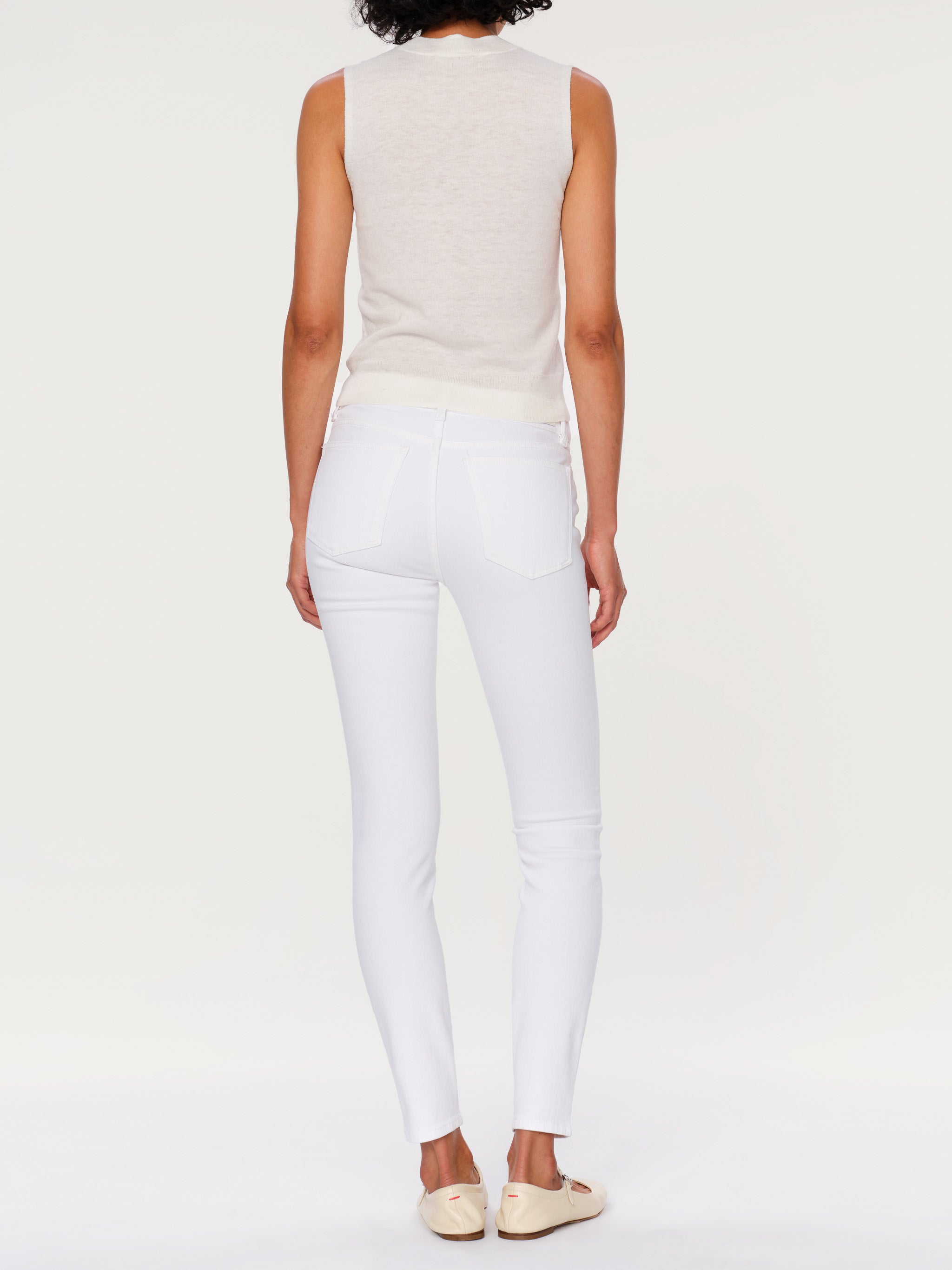 women's skinny white jean