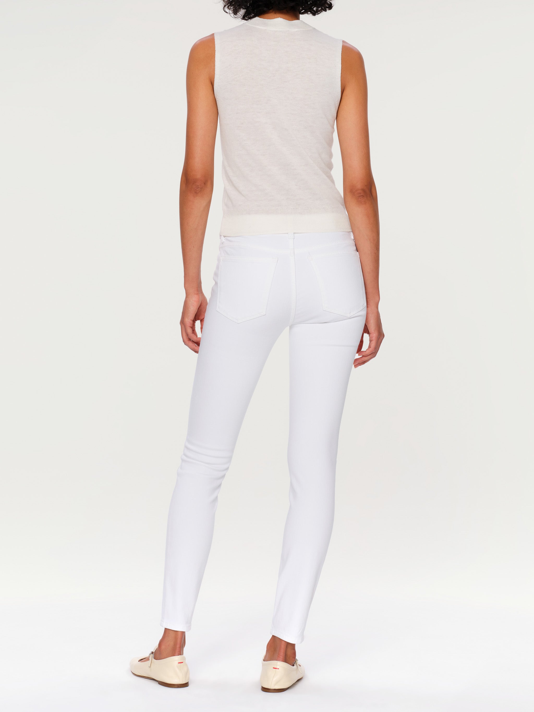 women's skinny white jean