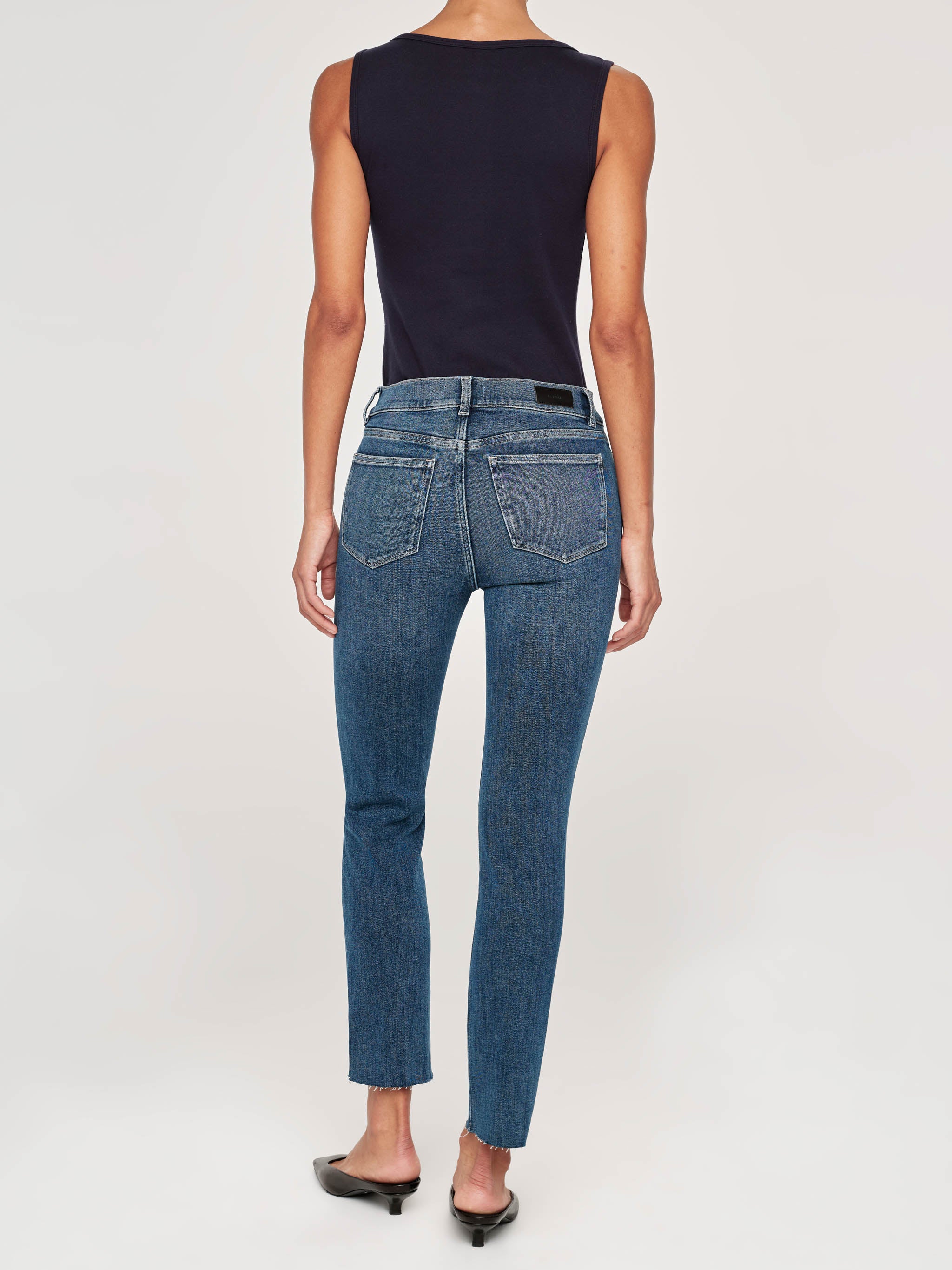 women's straight blue jean