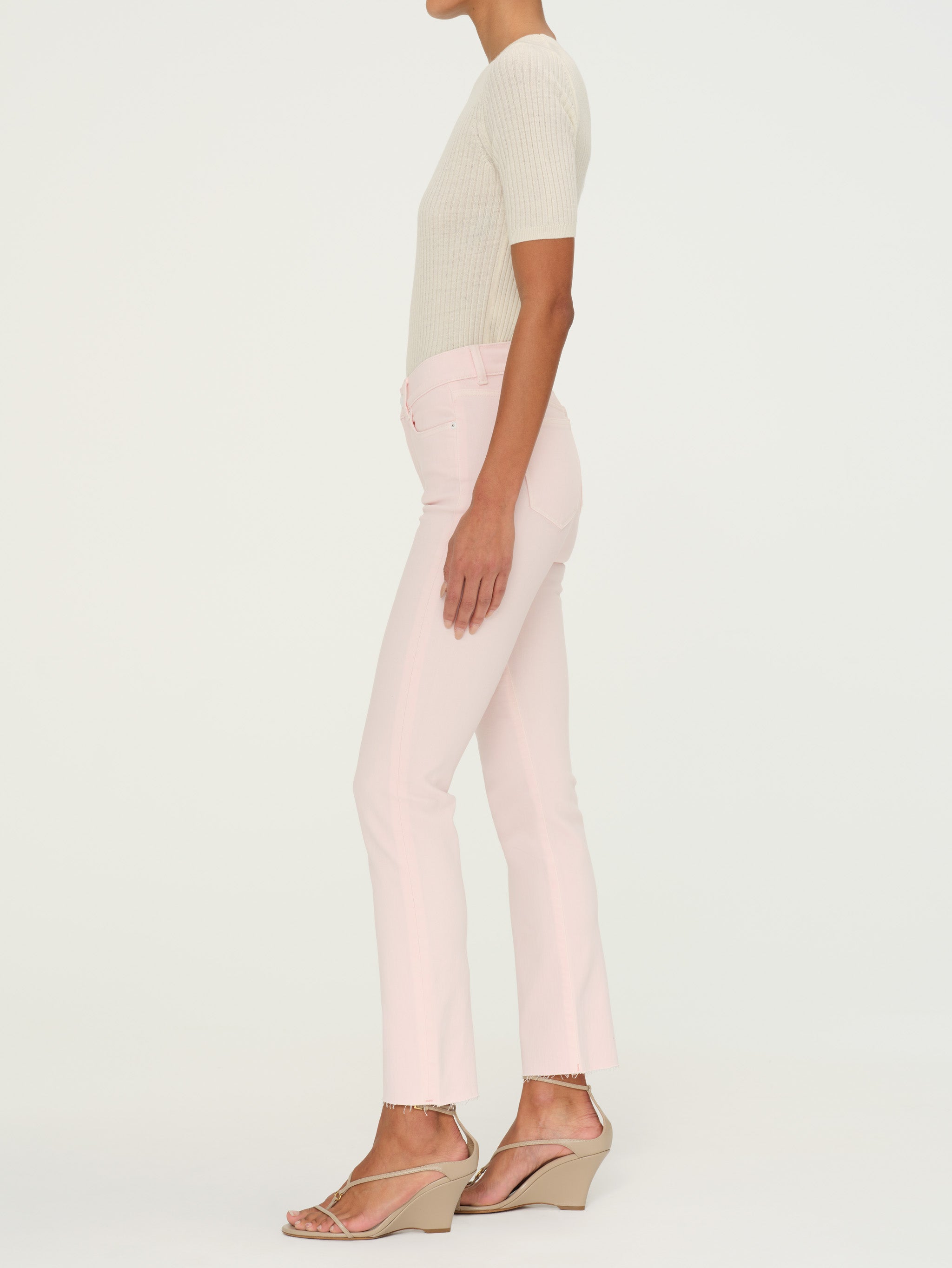 women's straight pink jean