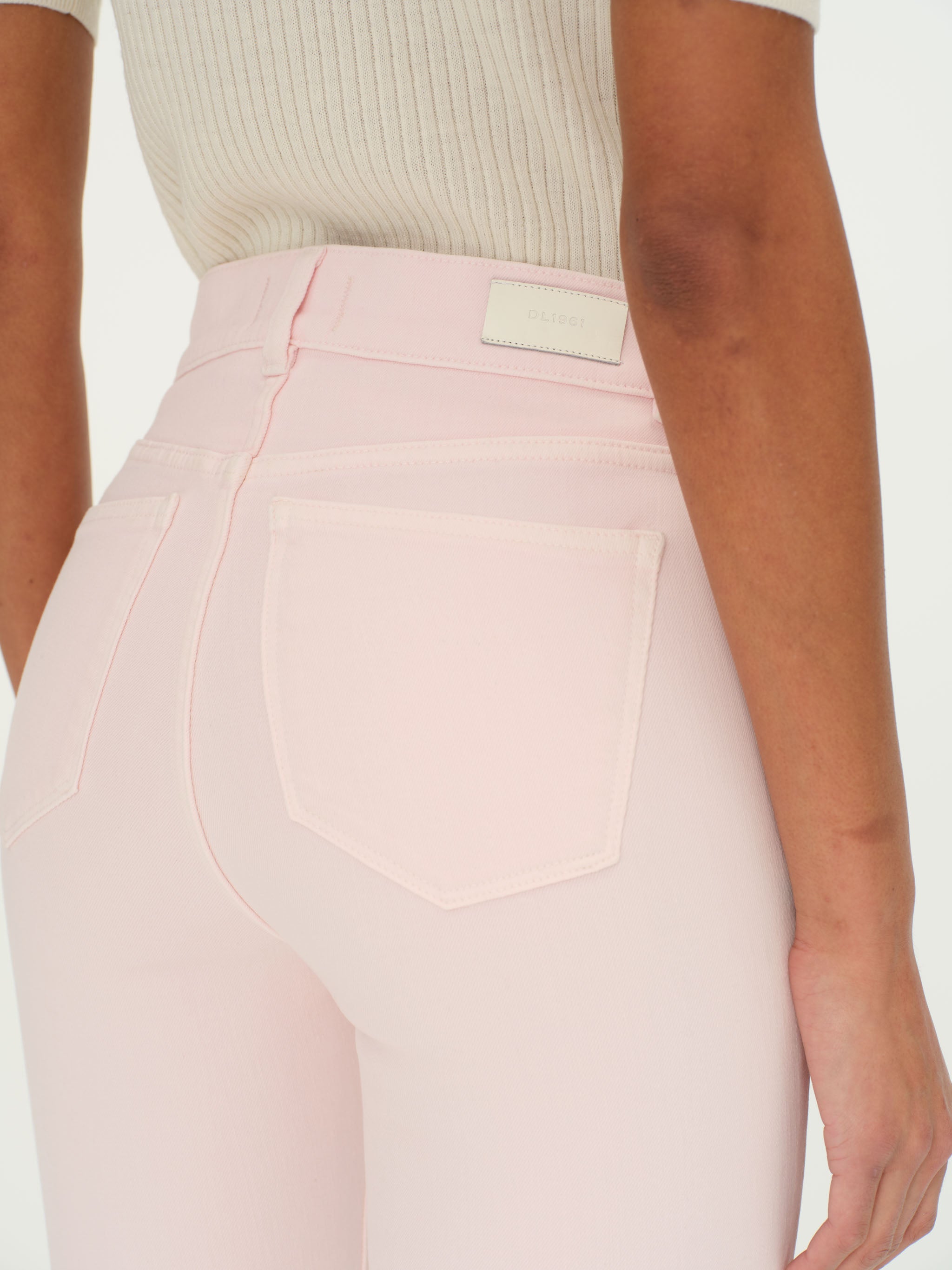 women's straight pink jean