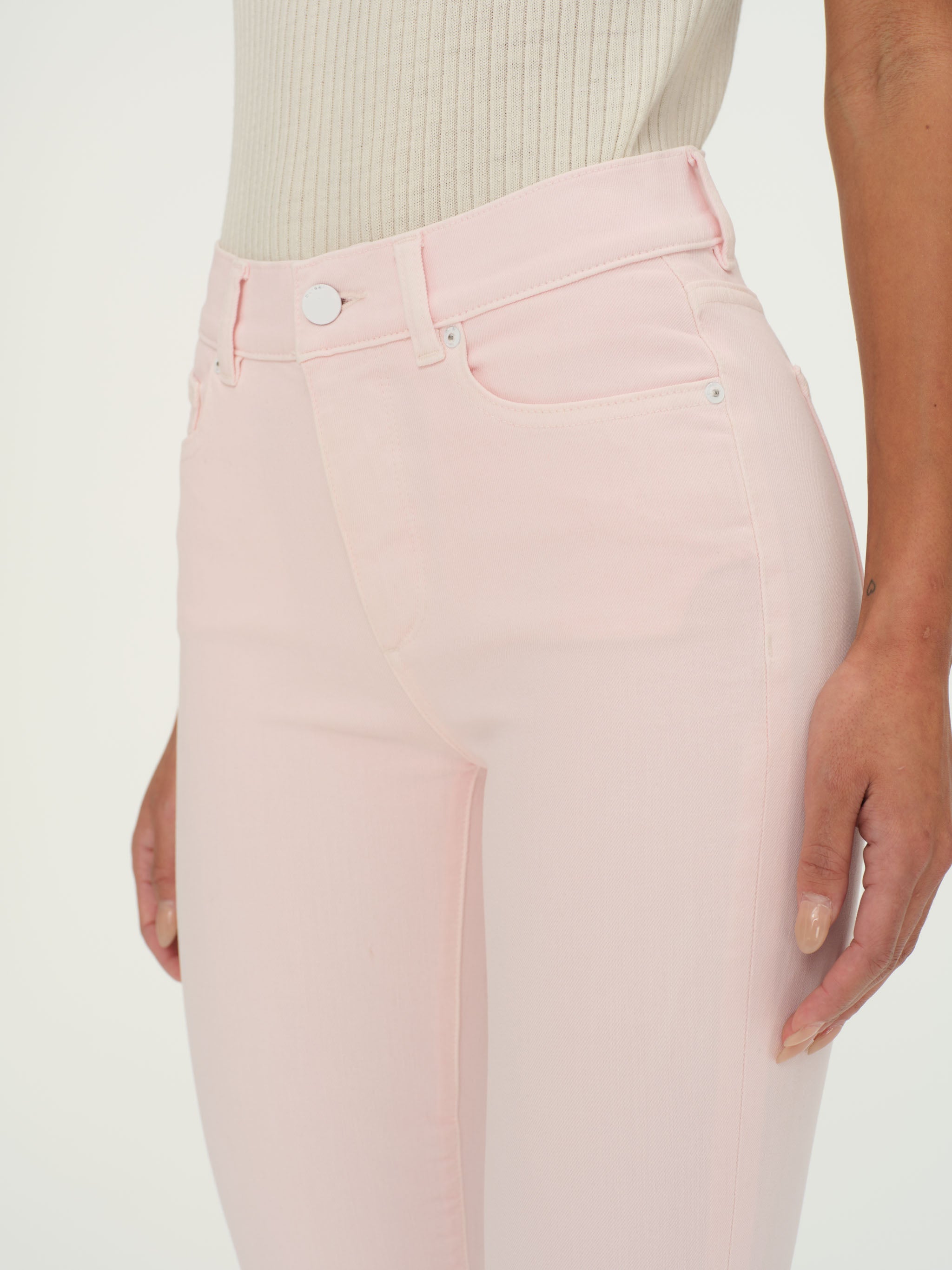 women's straight pink jean