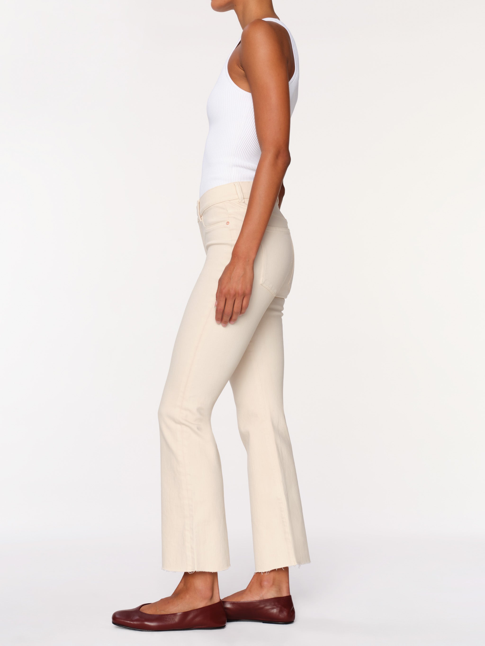 women's bootcut white jean