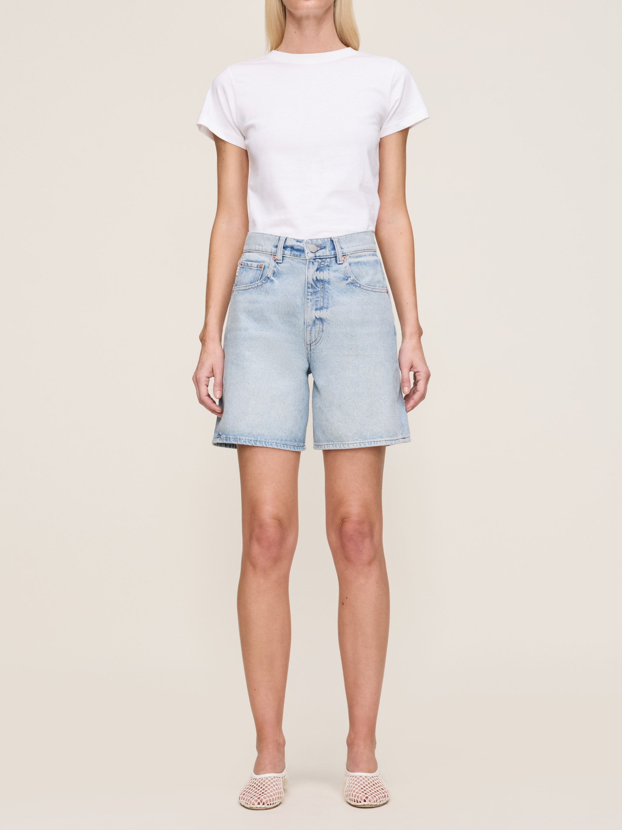 women's barrel blue jean