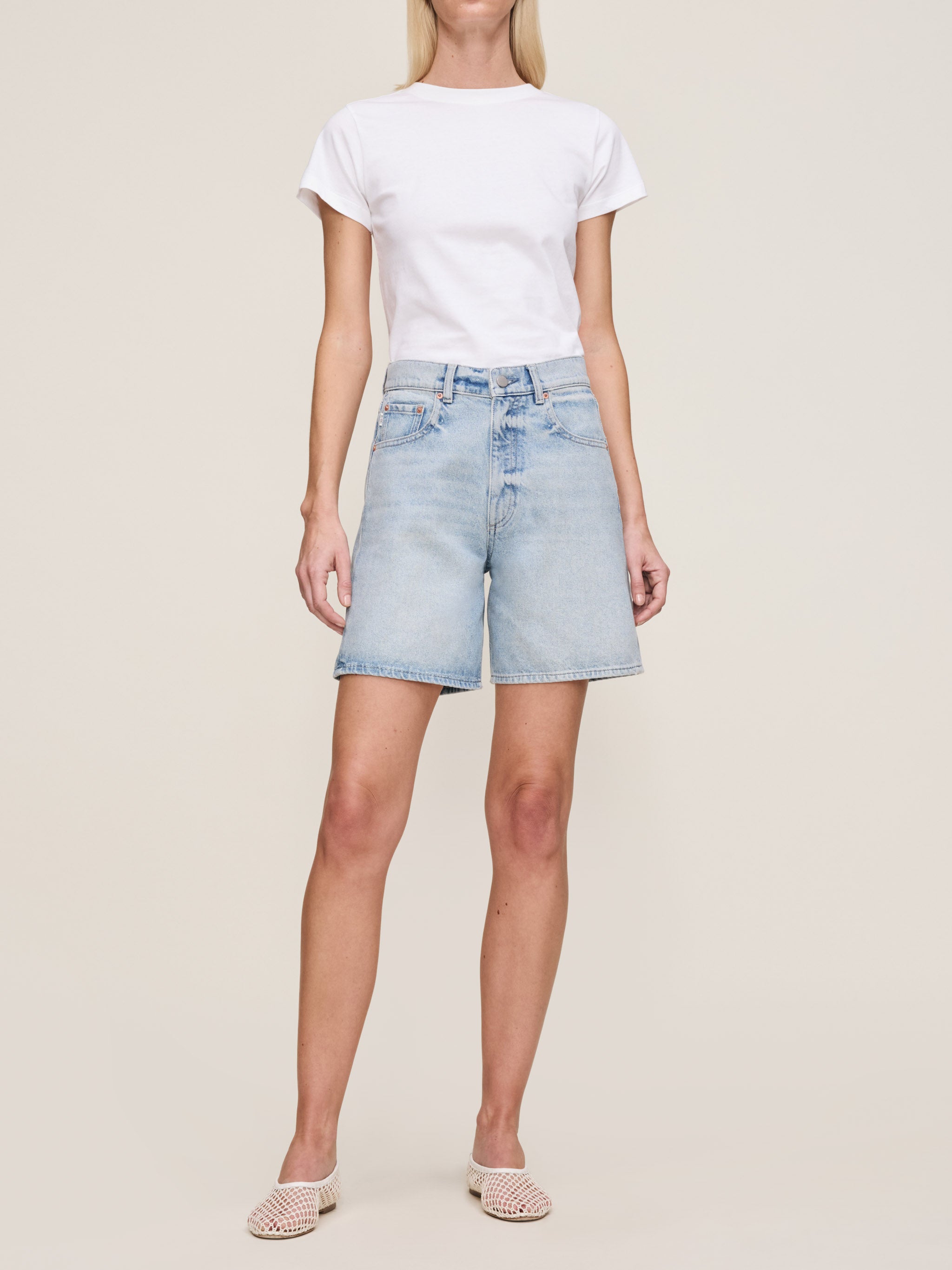 women's barrel blue jean