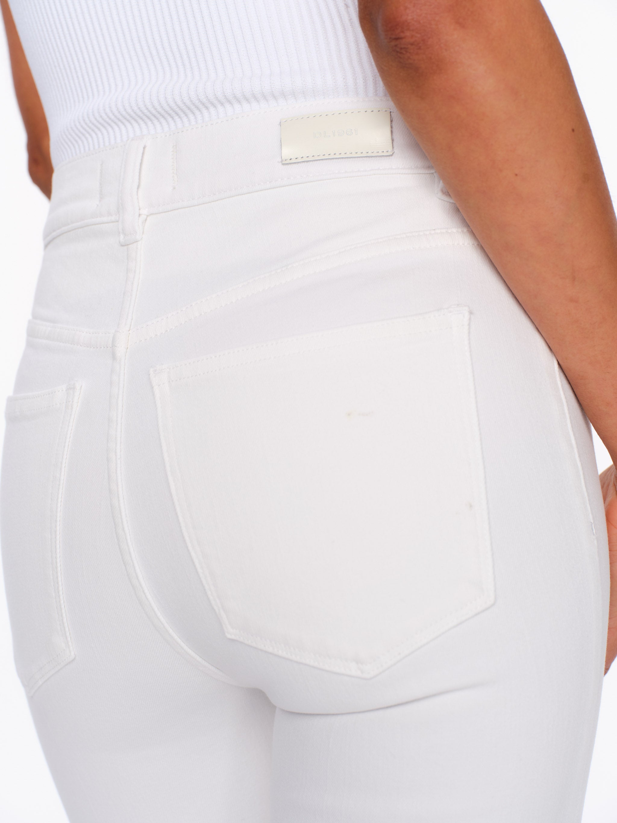 women's bootcut white jean