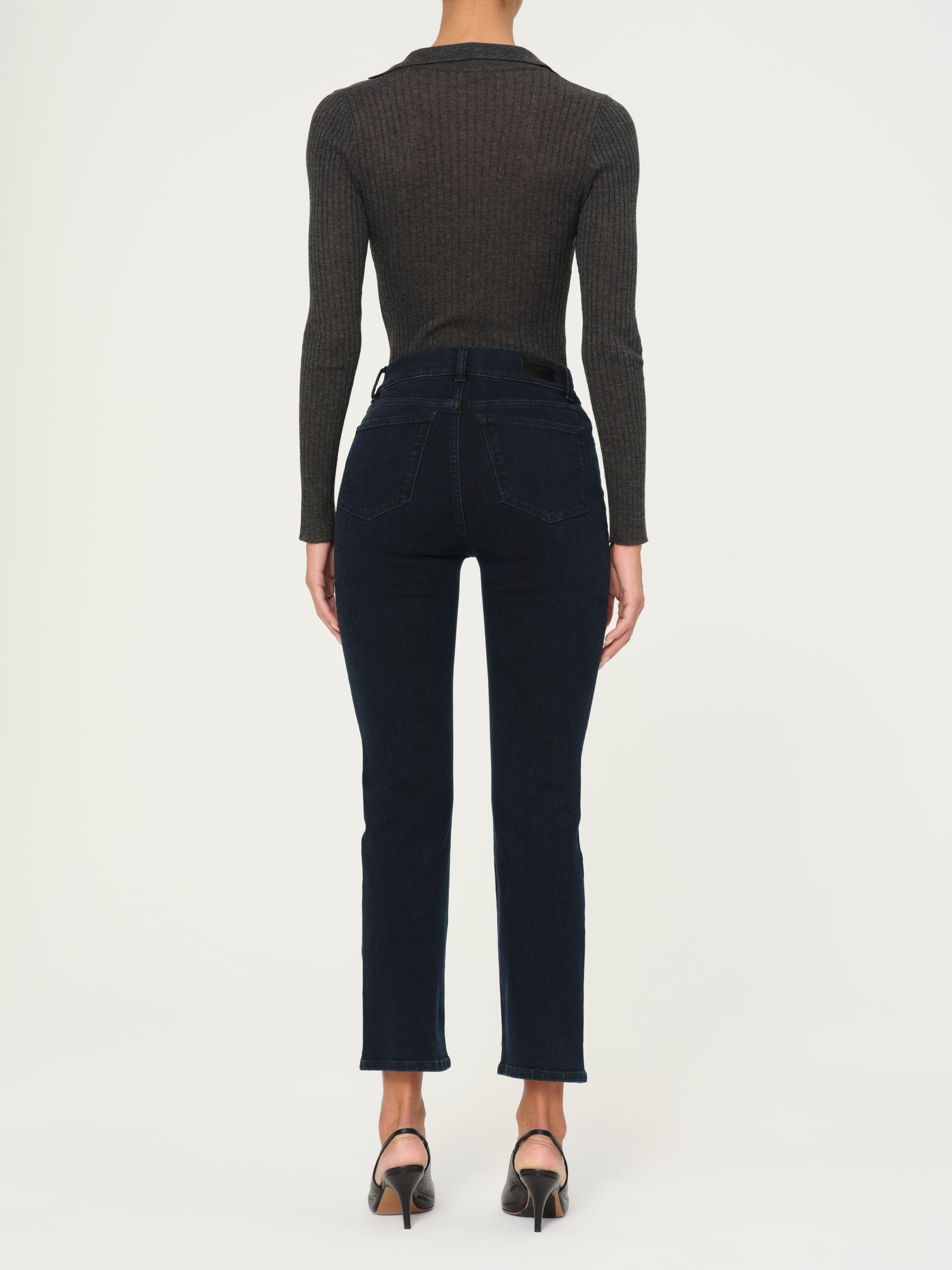 women's straight blue jean