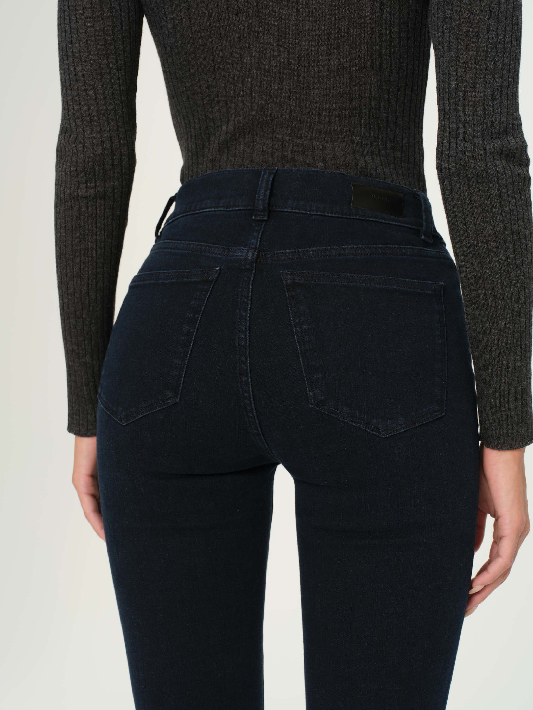 women's straight blue jean