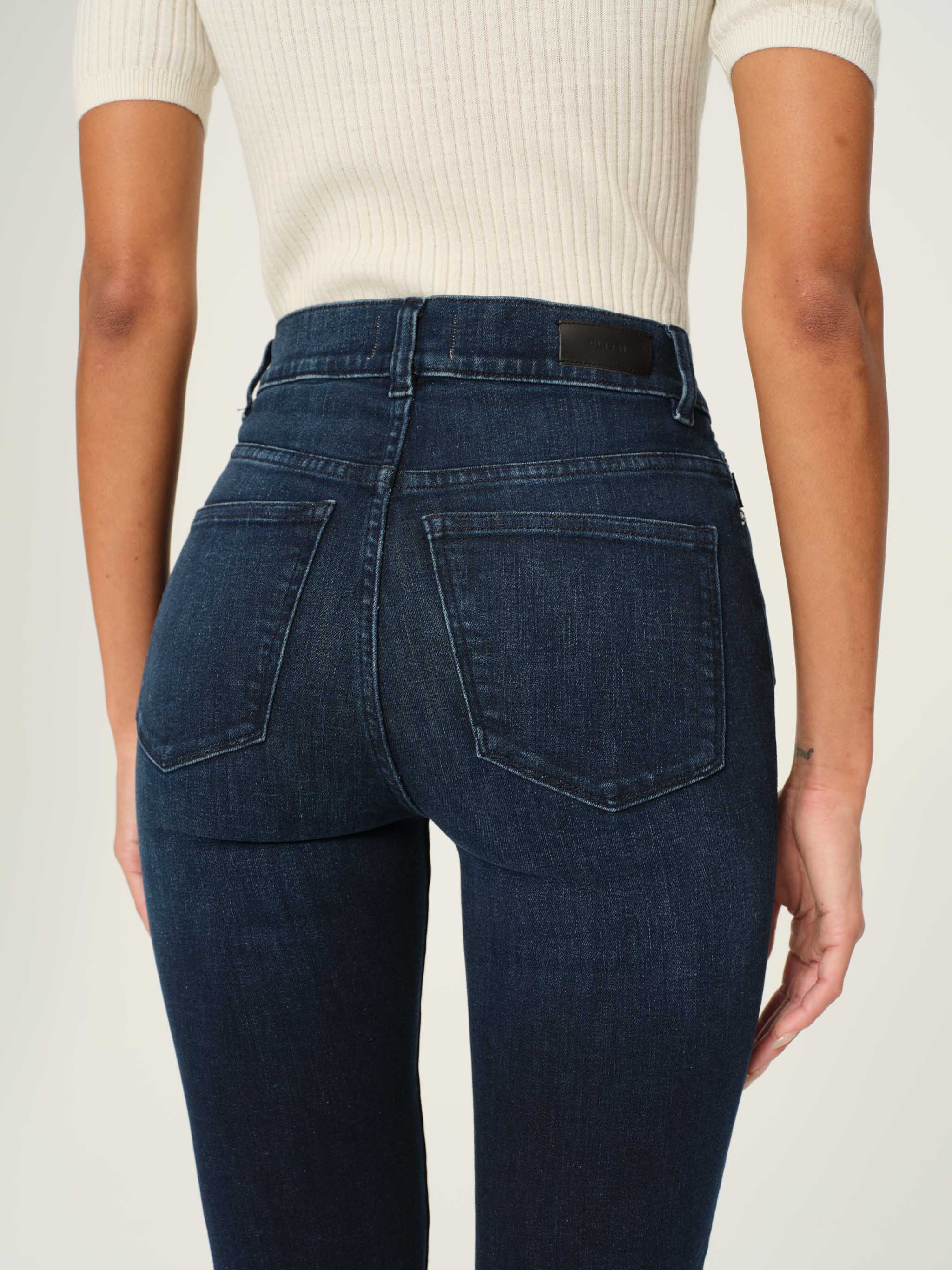 women's straight blue jean