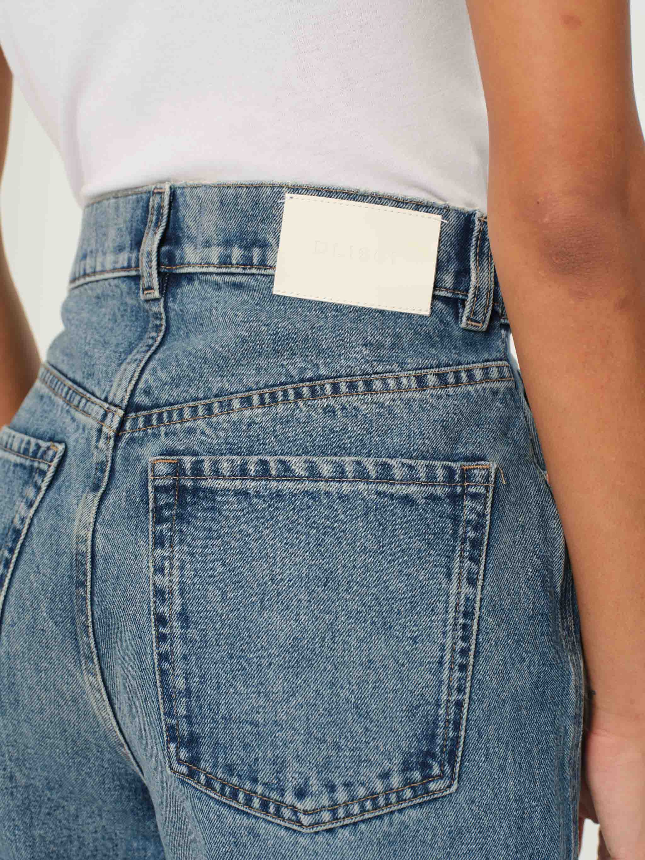 women's barrel blue jean
