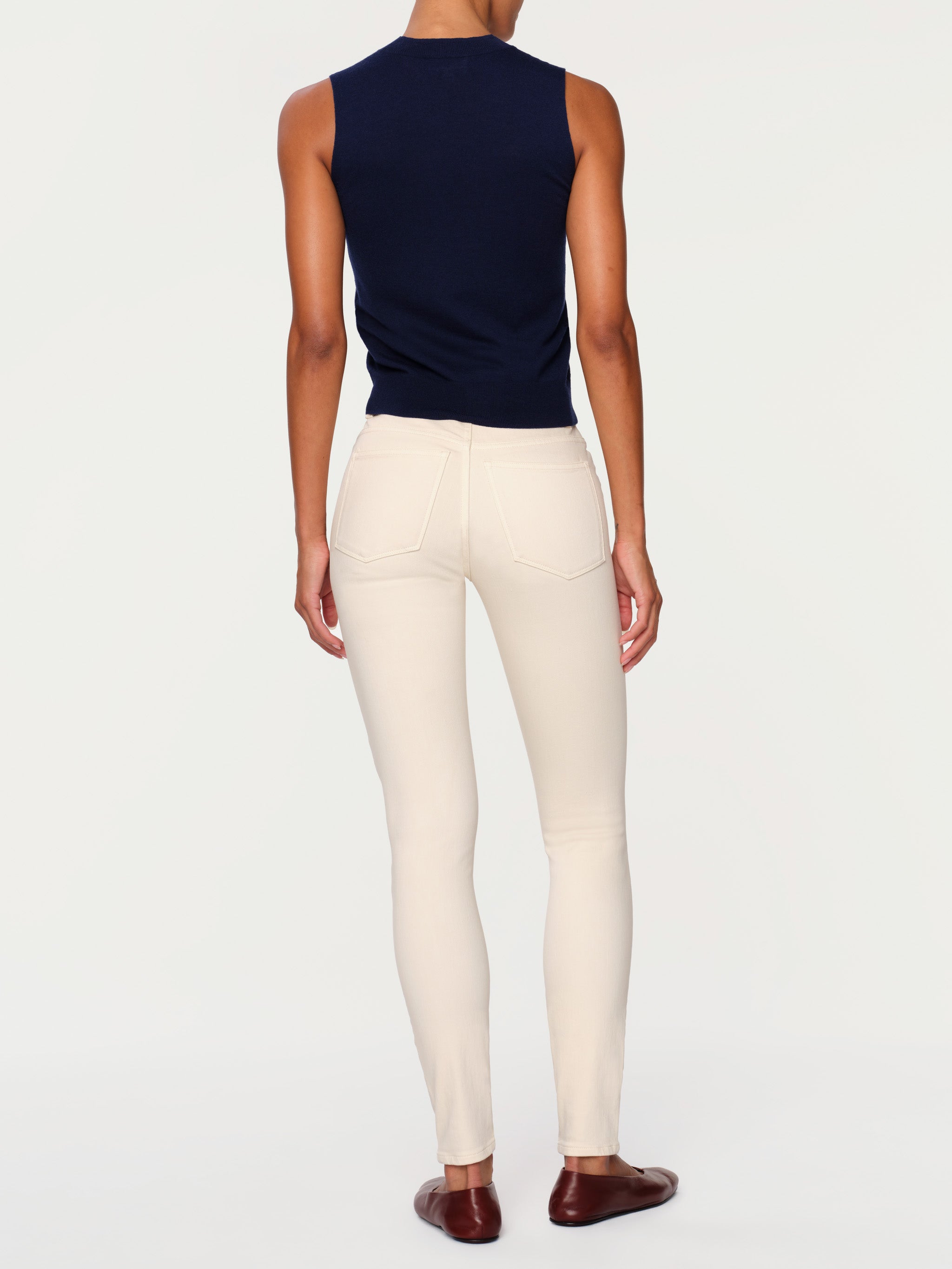 woemen's skinny white jean