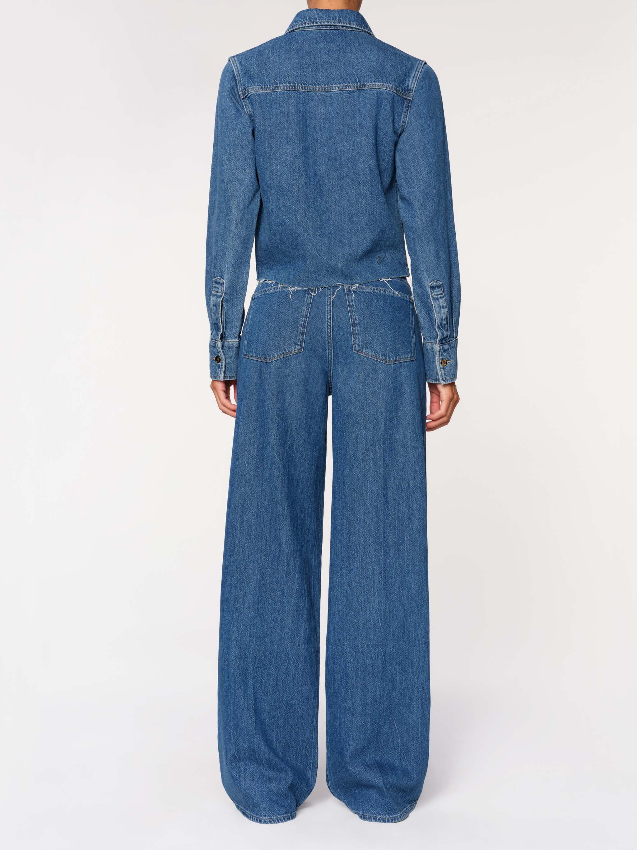women's shirt blue jean