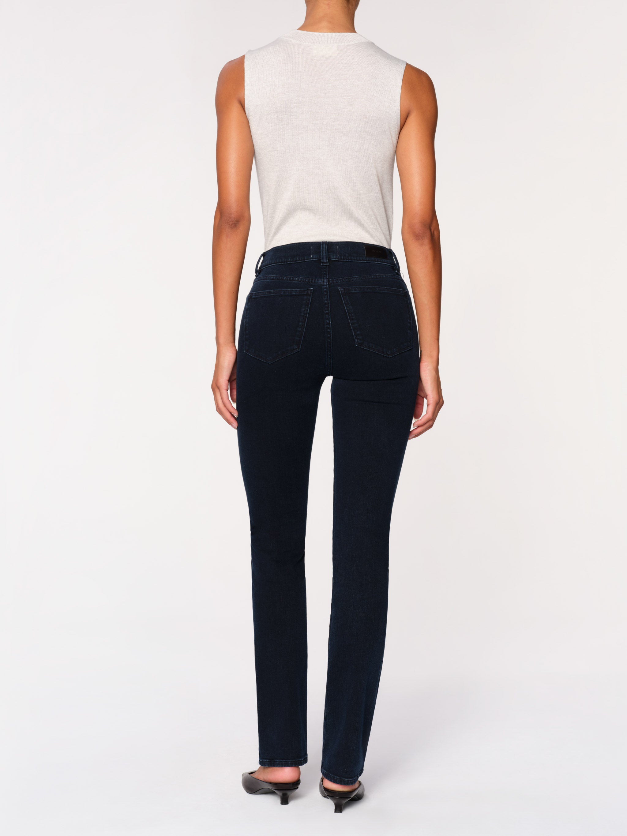 women's straight blue jean