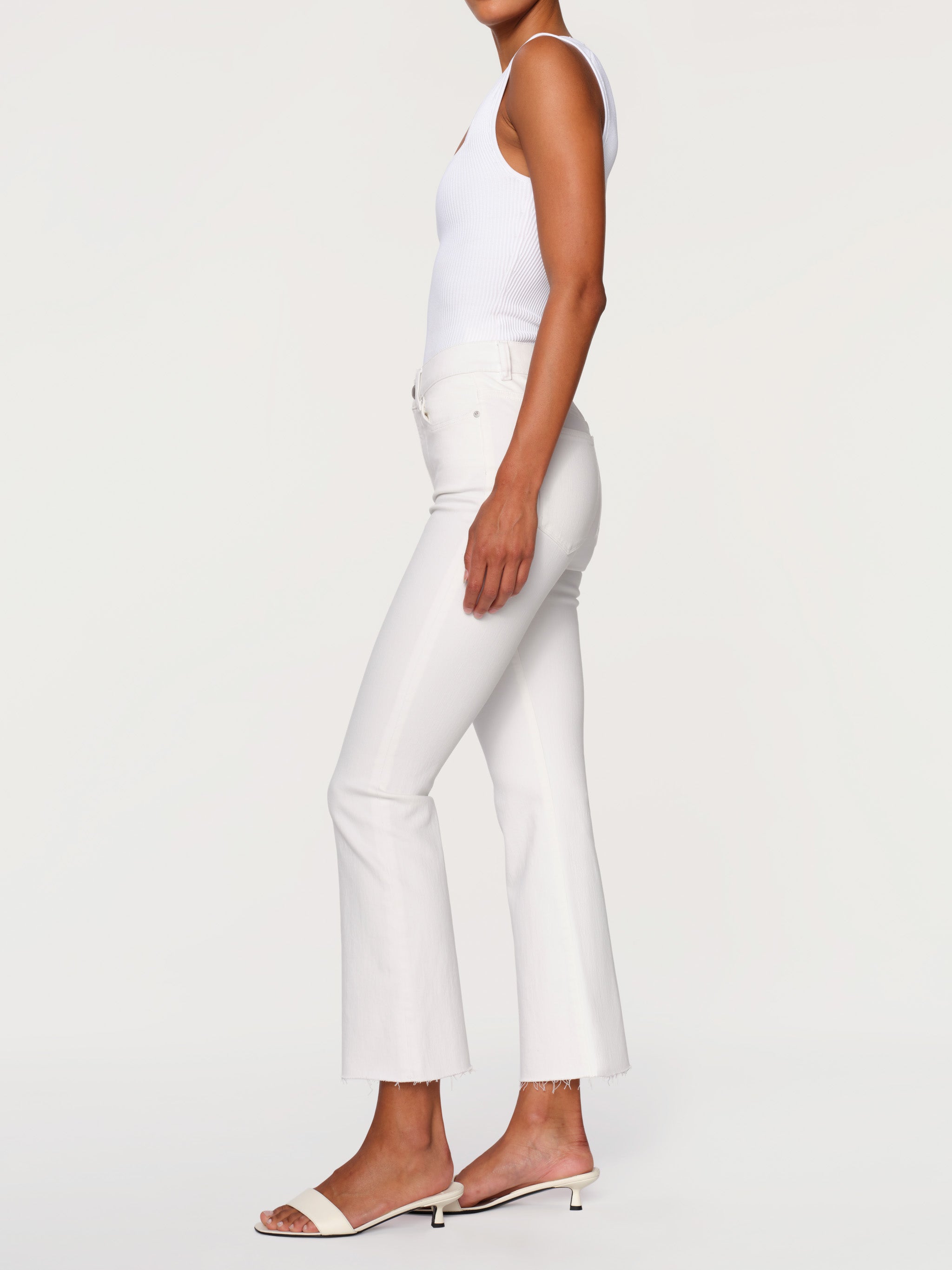 Women's White Boot Cut Jeans