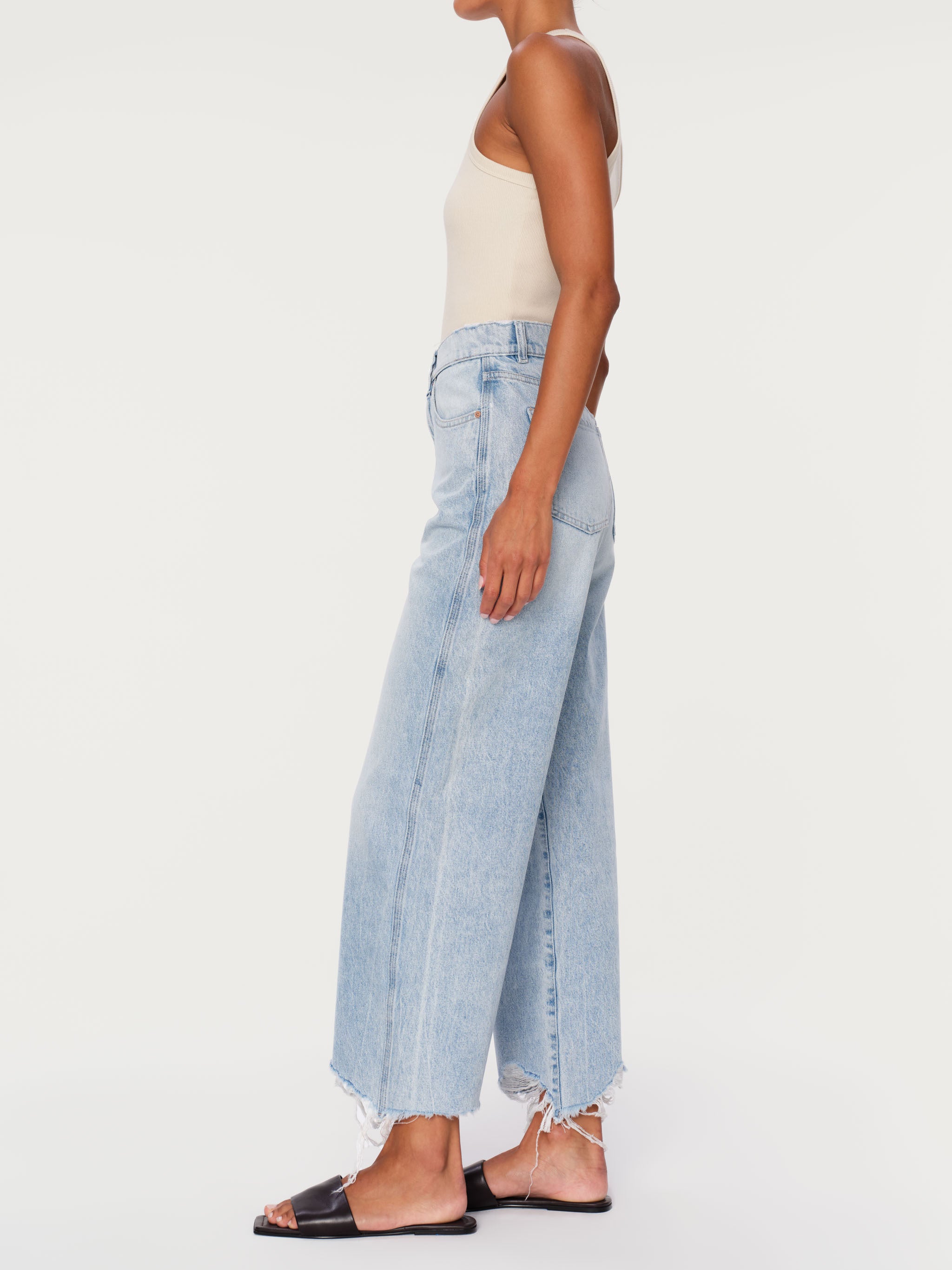 women's barrel blue jean