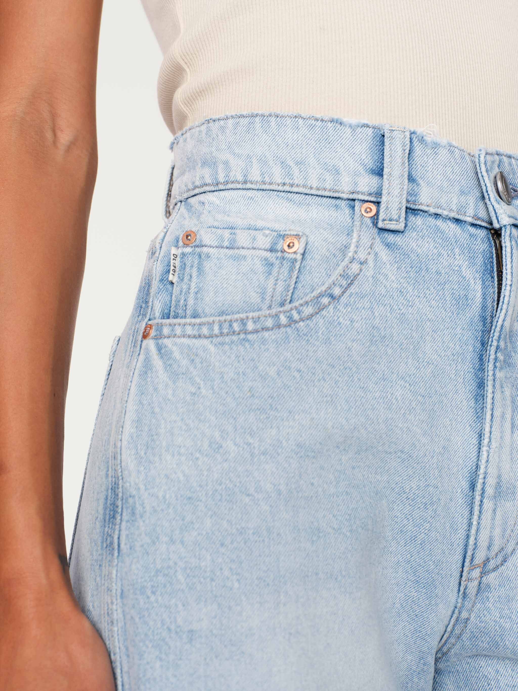 women's barrel blue jean