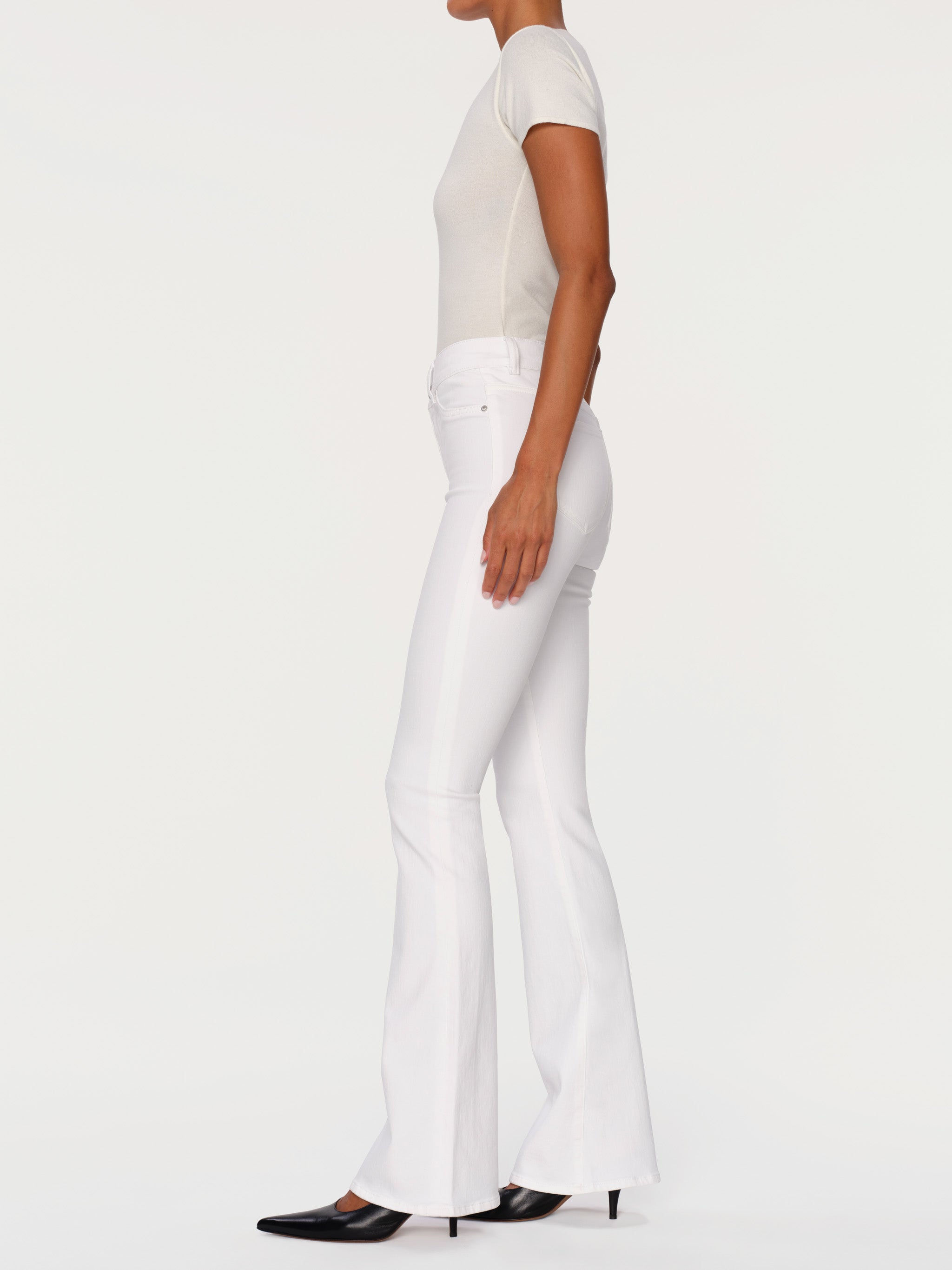 Women's White Boot Cut Jeans