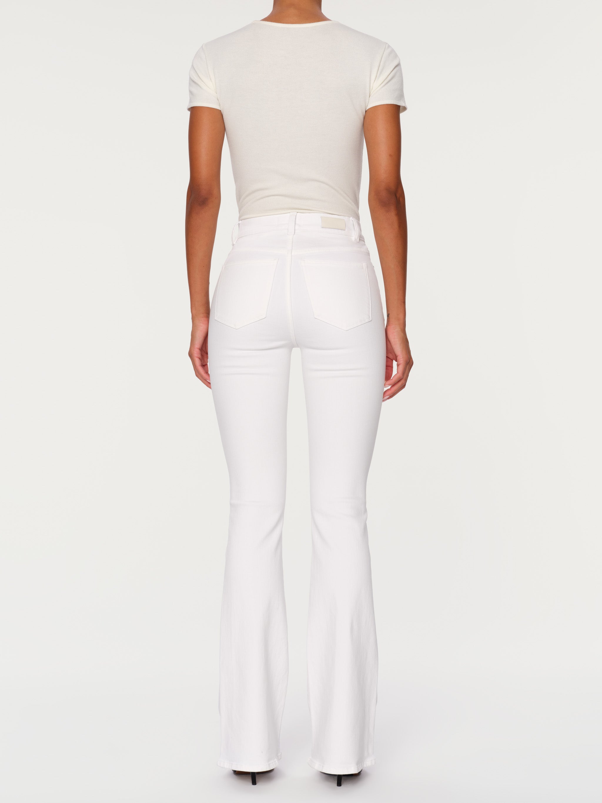 Women's White Boot Cut Jeans