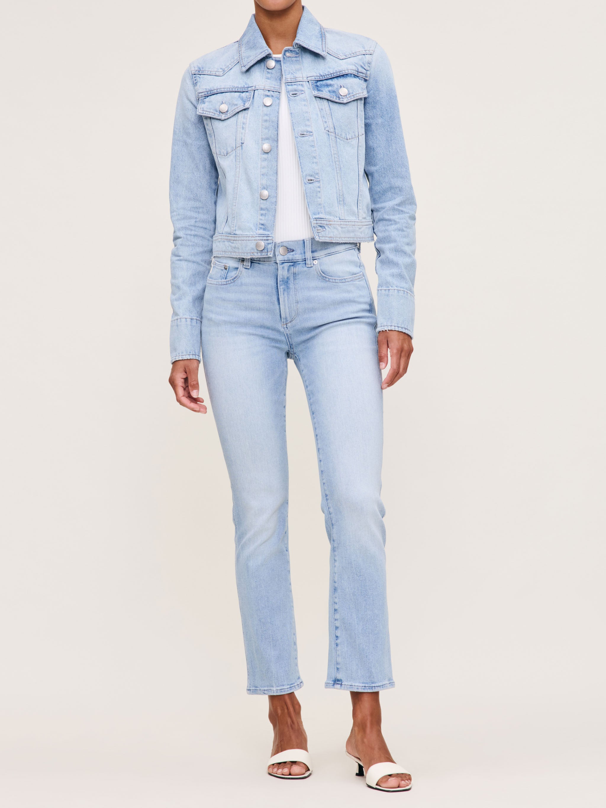women's straight blue jean