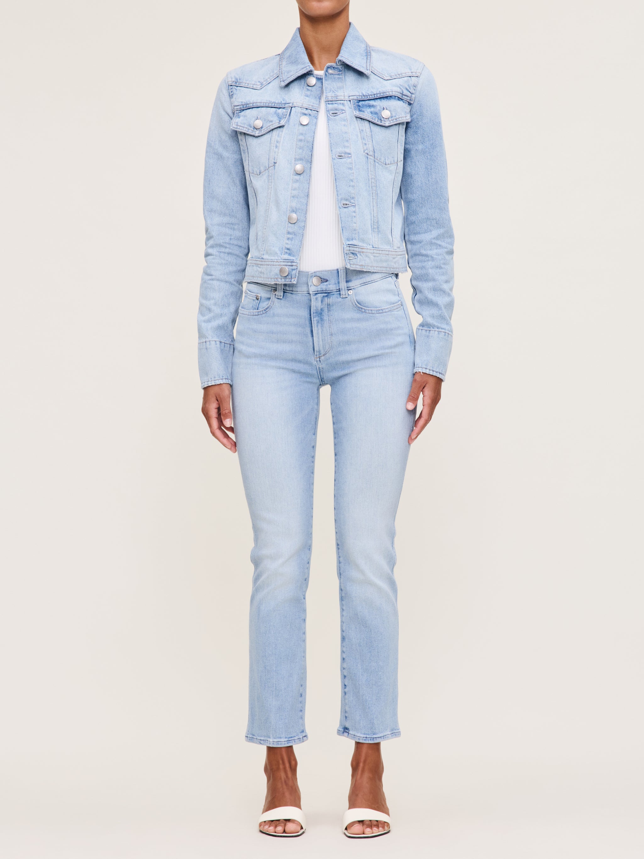women's straight blue jean