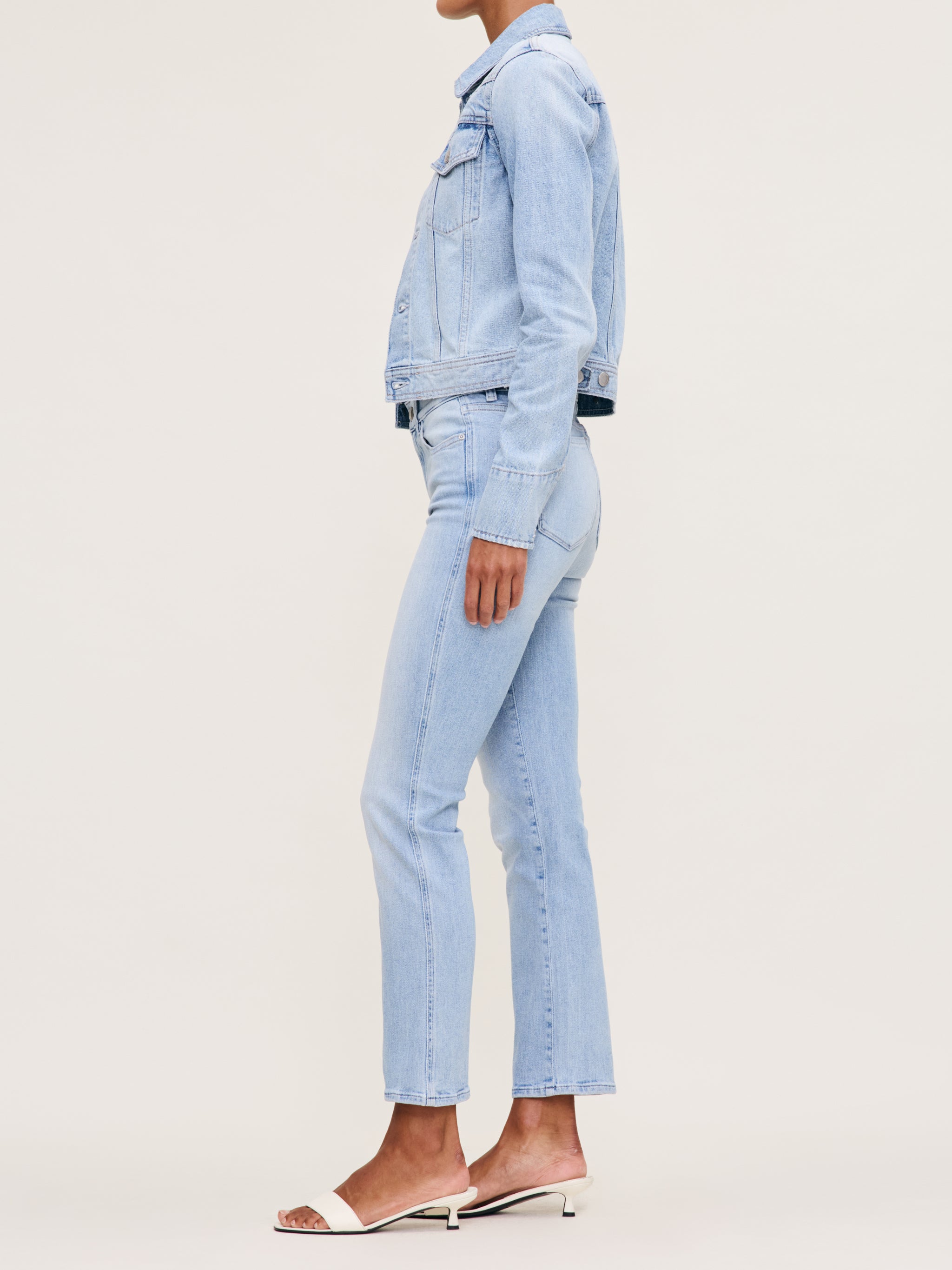 women's straight blue jean
