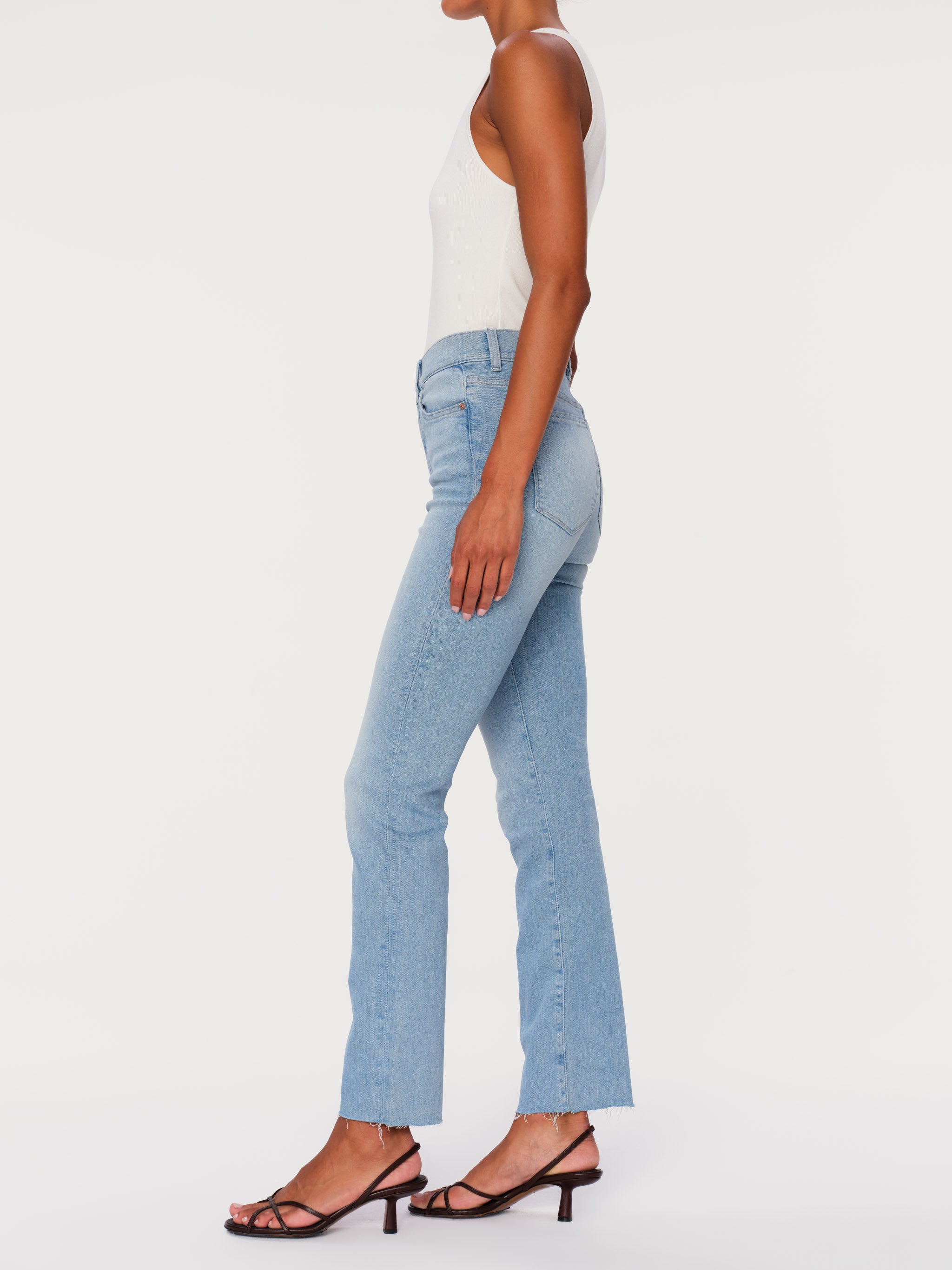 women's straight blue jean