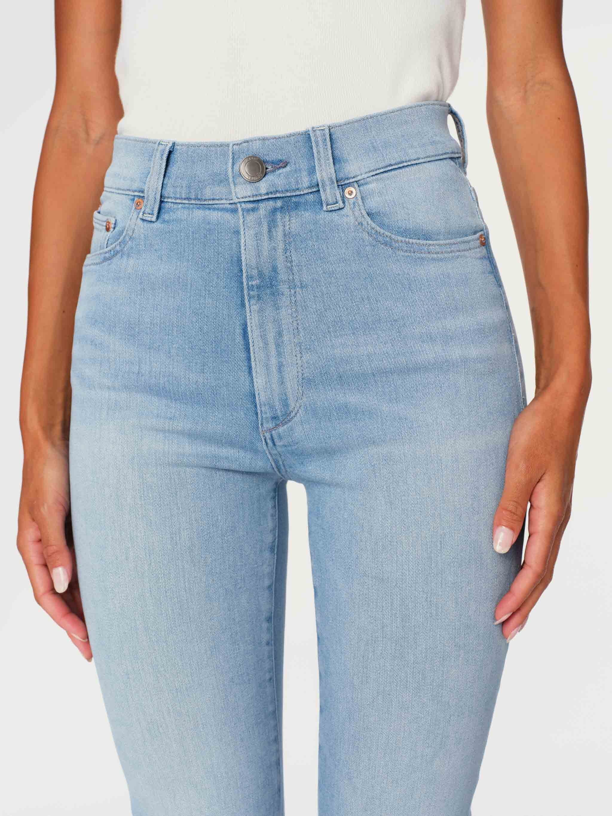 women's straight blue jean