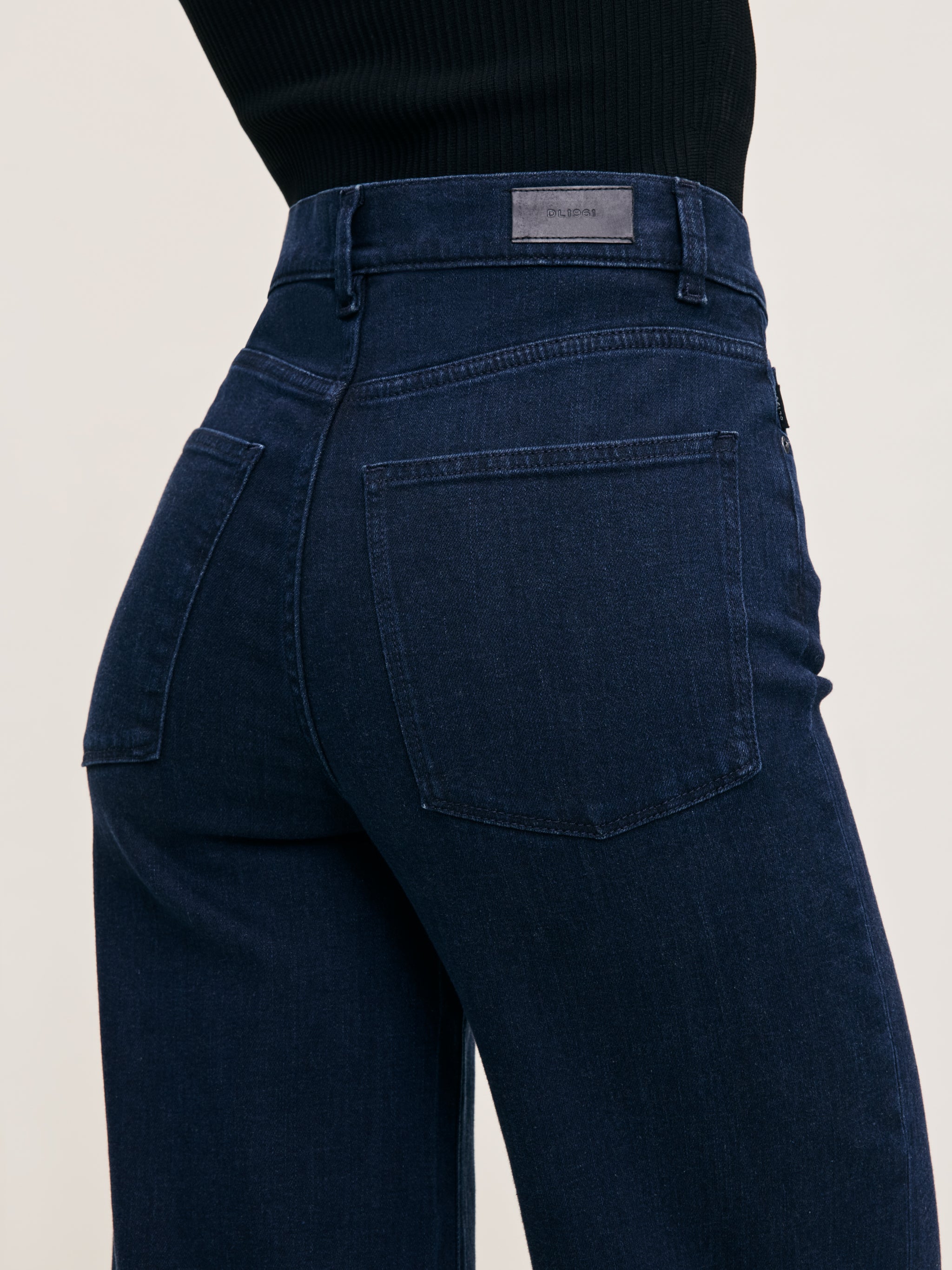 women's wide leg blue jean