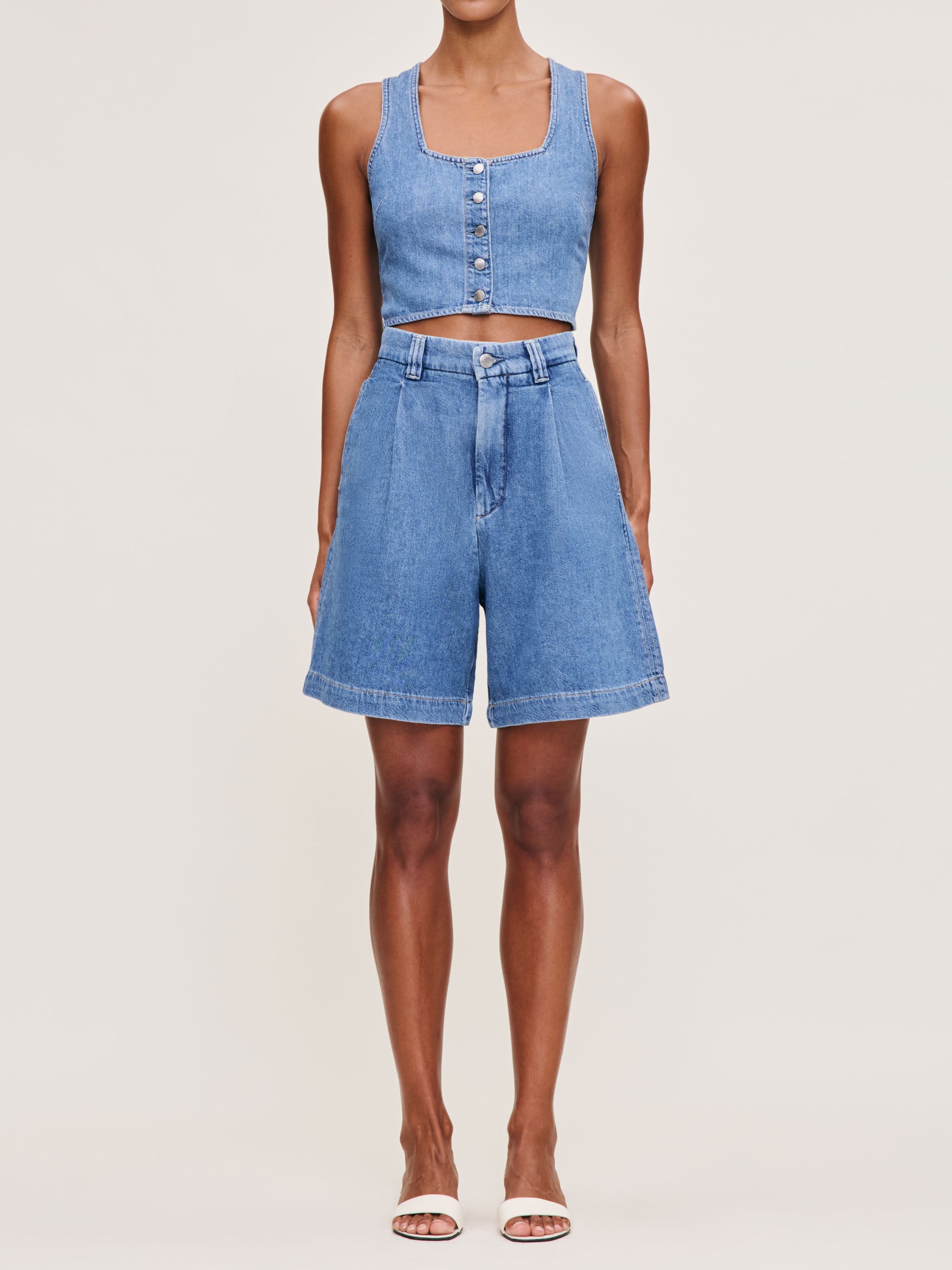 women's wide leg blue jean