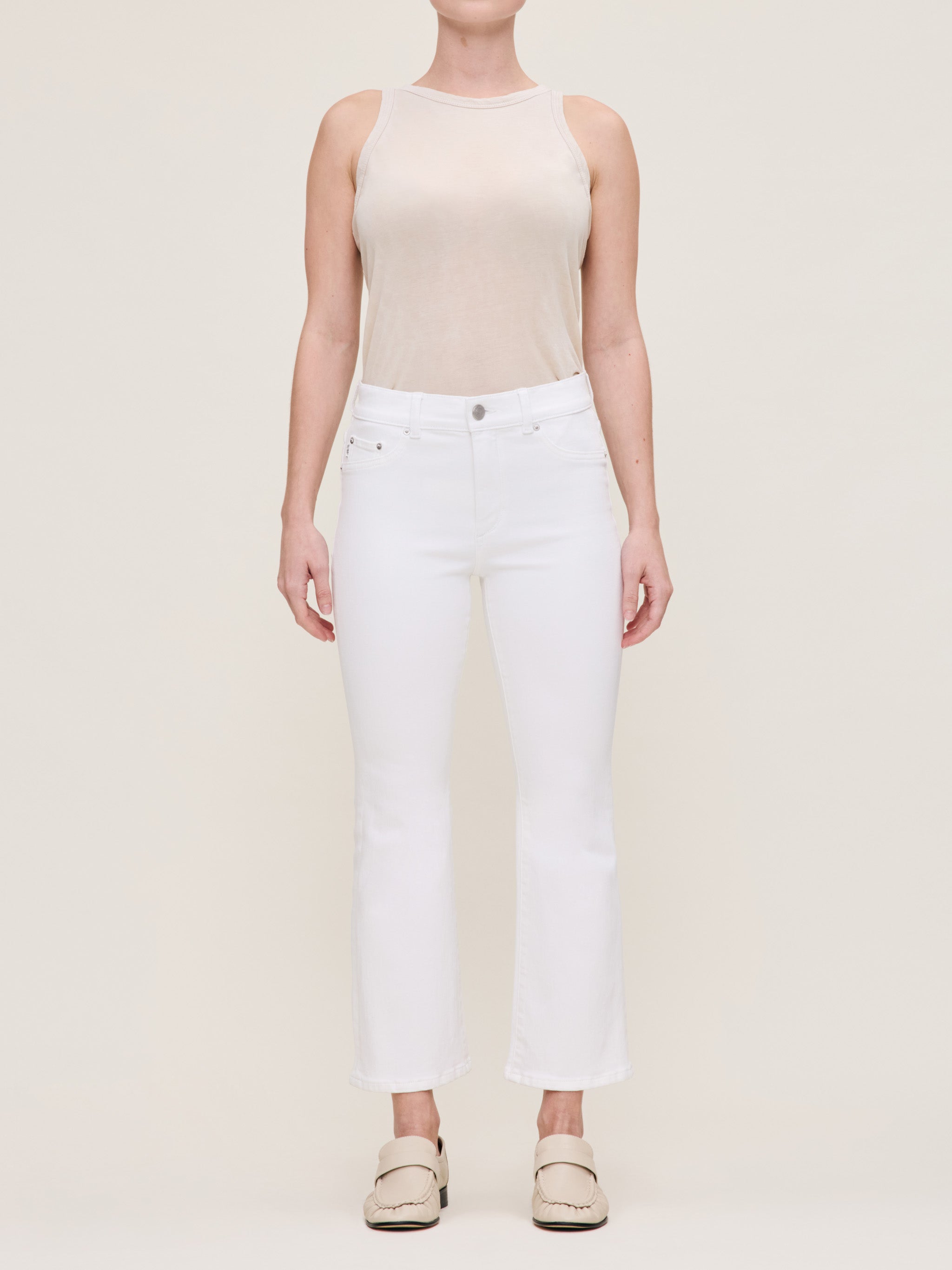 women's bootcut white jean