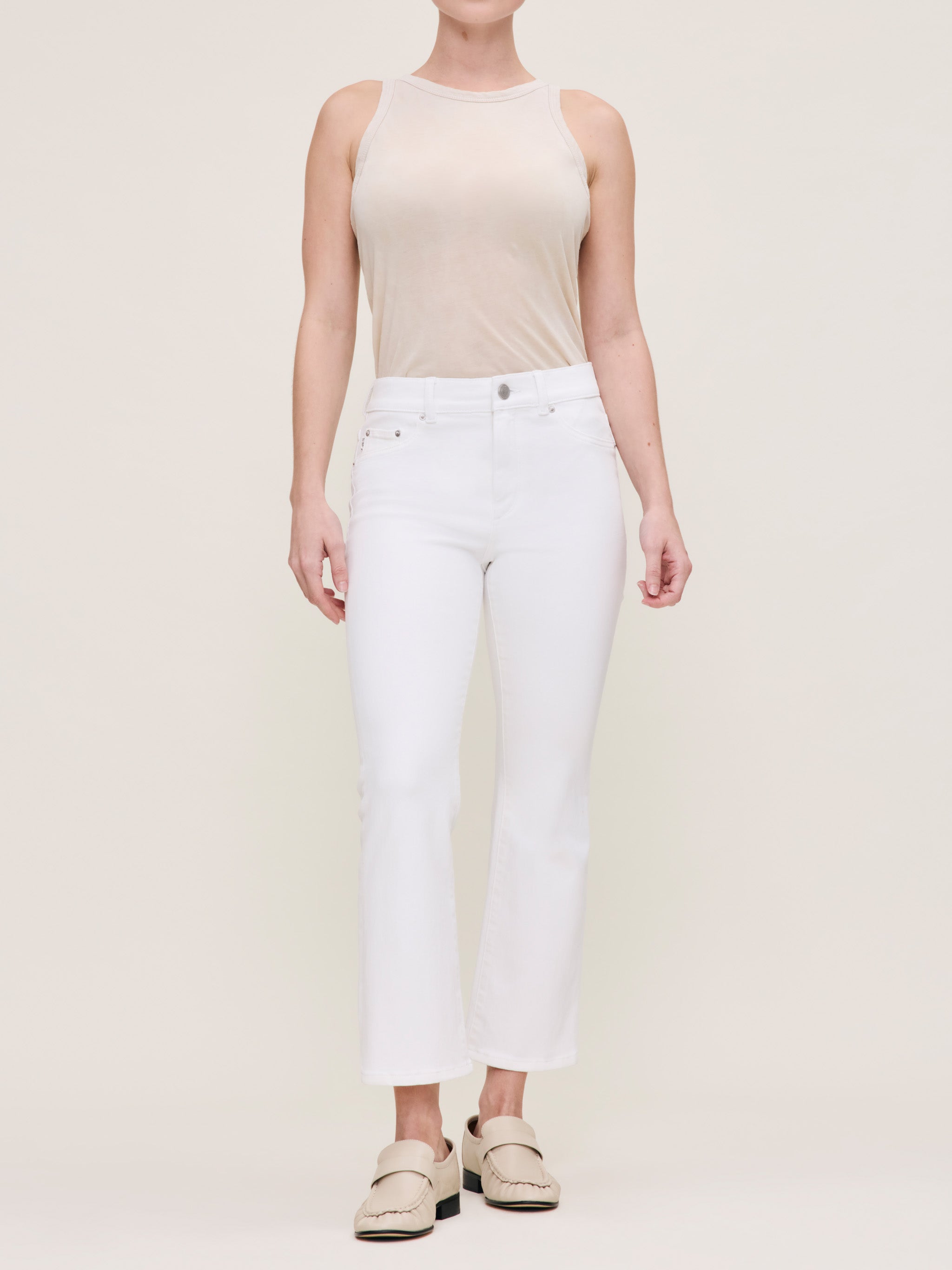 women's bootcut white jean