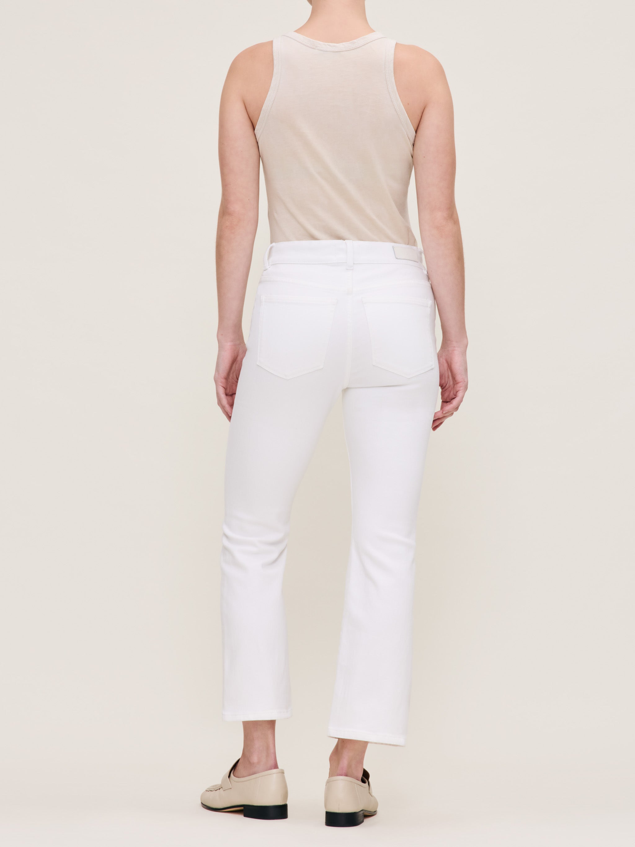 women's bootcut white jean